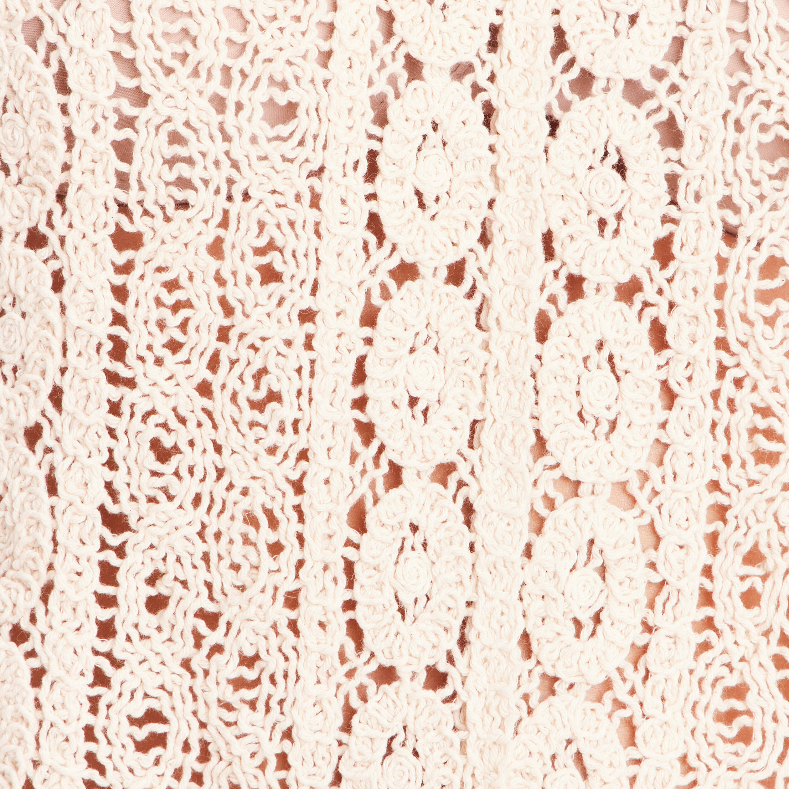 D&eacute;bardeur macram&eacute; ecru femme