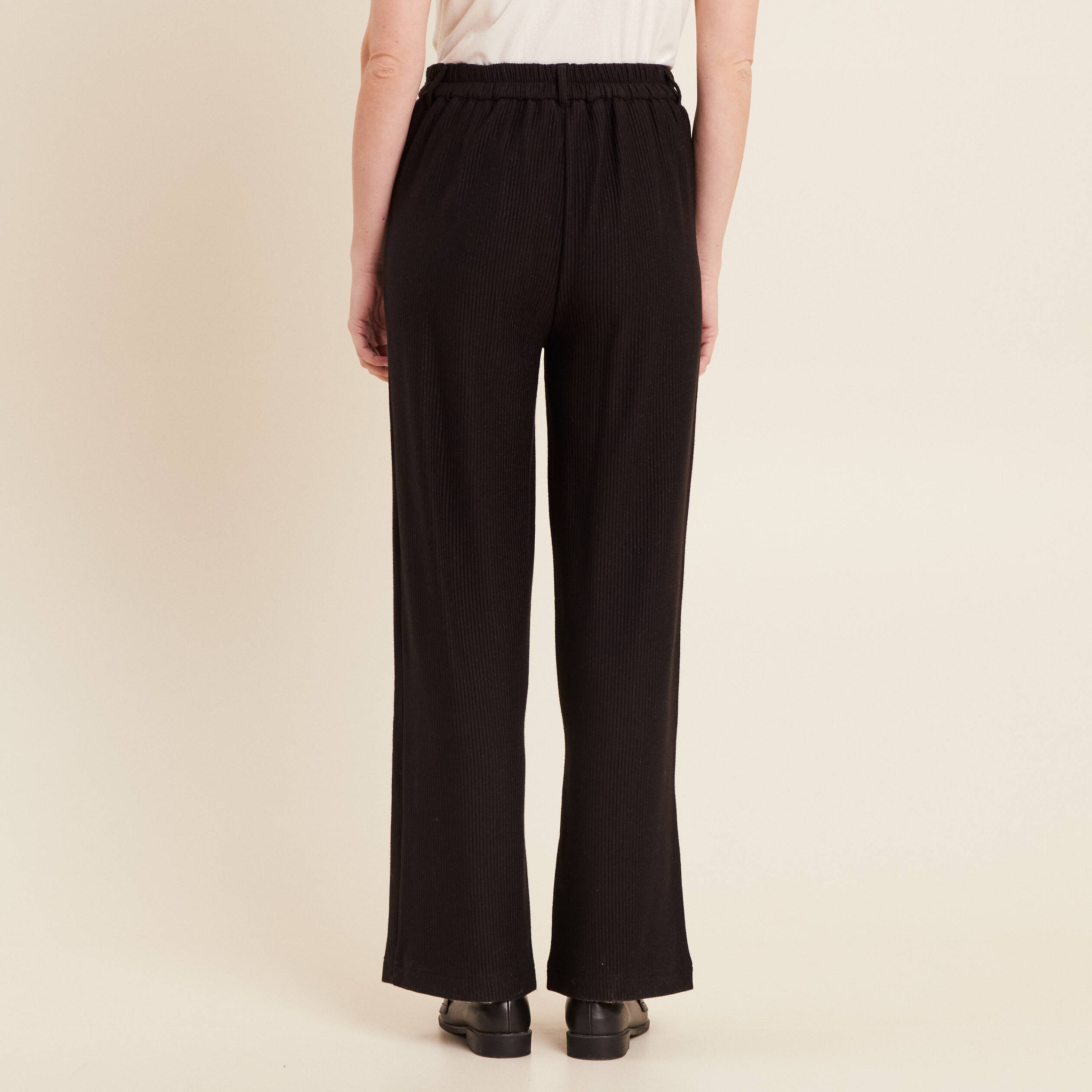 pantalon tricot large noir femme Pantalon tricot large noir femme