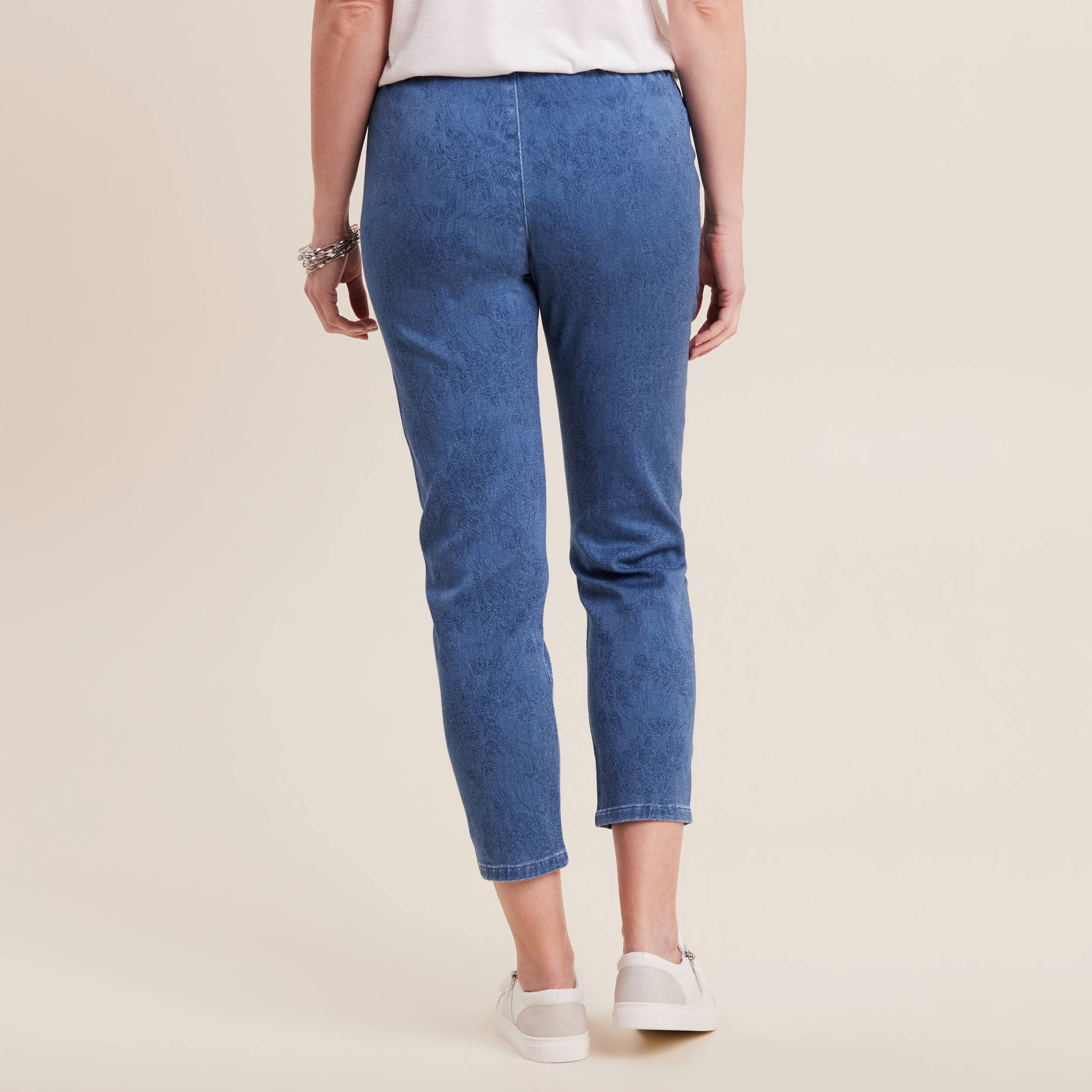 jean carotte taille elastiquee bleu ciel femme Jean carotte taille élastiquée bleu ciel femme