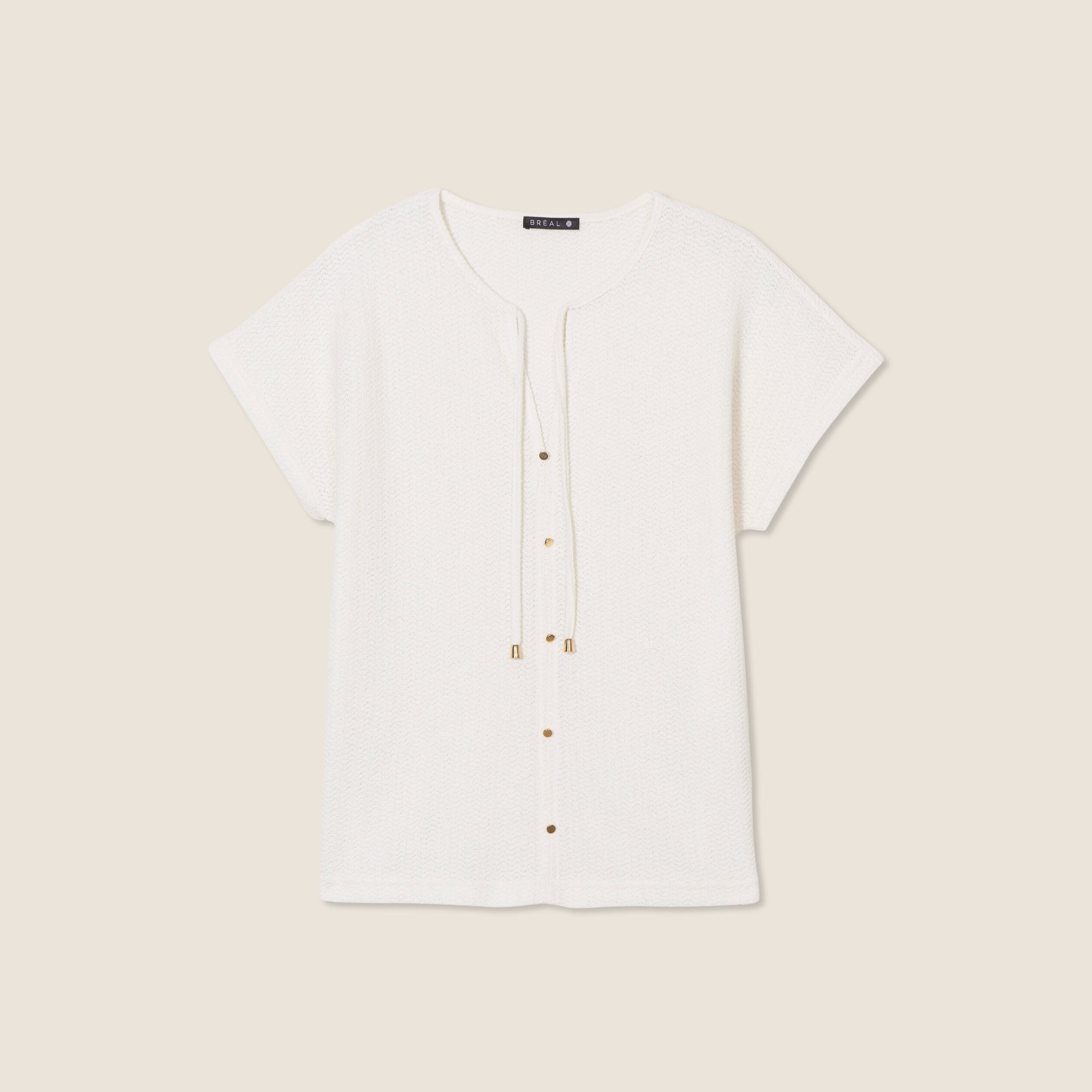 t shirt manches courtes ecru femme T-shirt manches courtes ecru femme