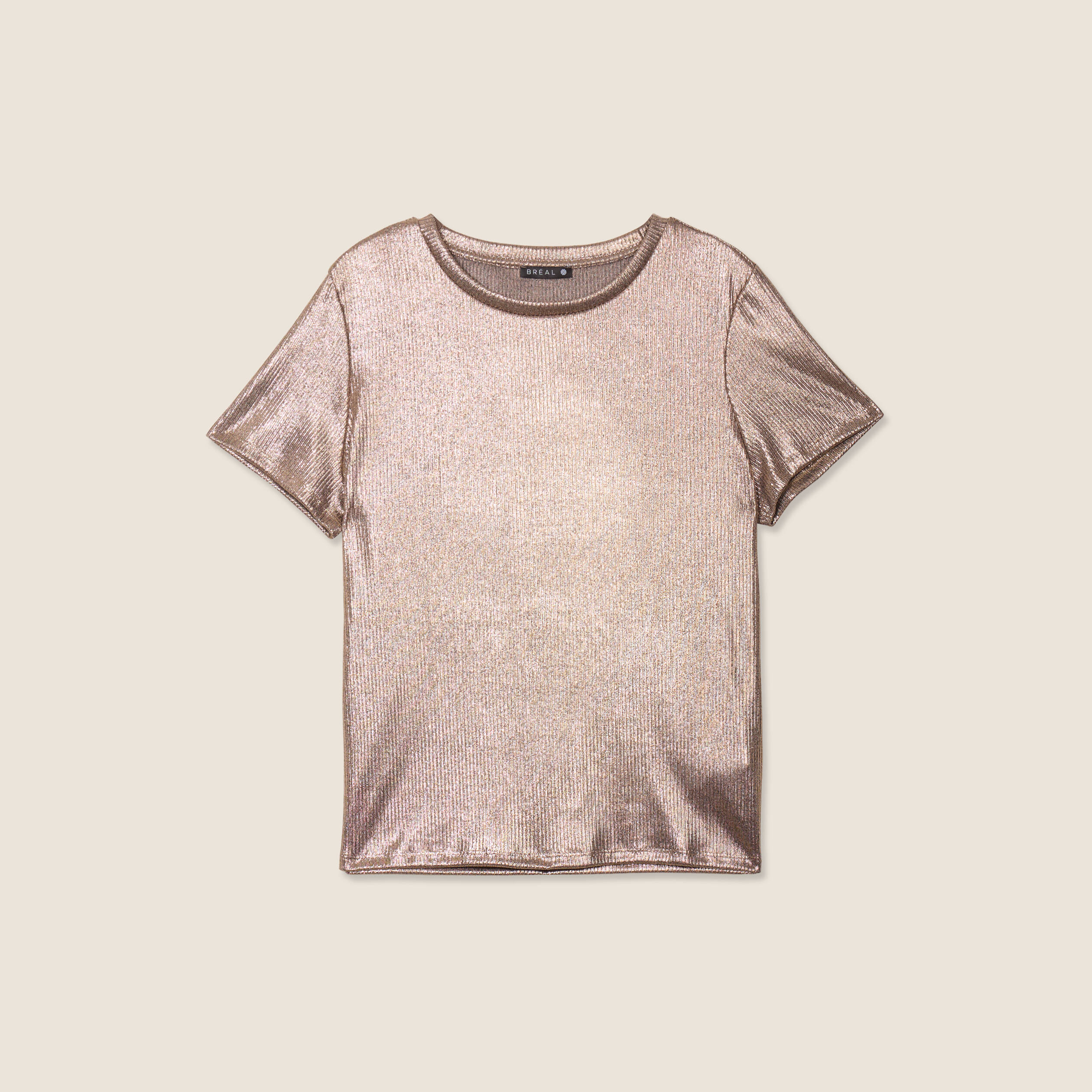 t shirt manches courtes couleur cuivre femme T-shirt manches courtes couleur cuivre femme