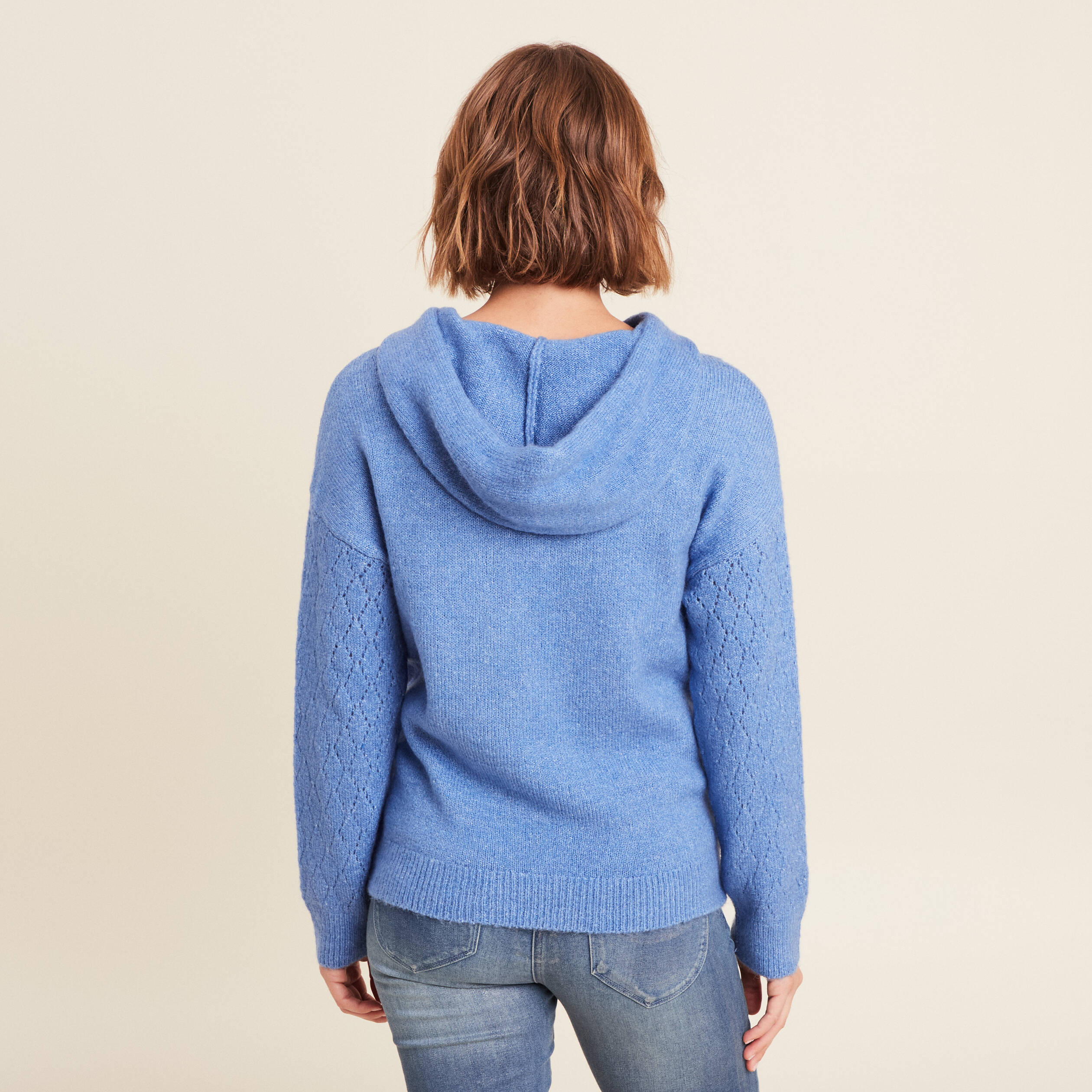 pull a capuche bleu violet femme Pull à capuche bleu violet femme