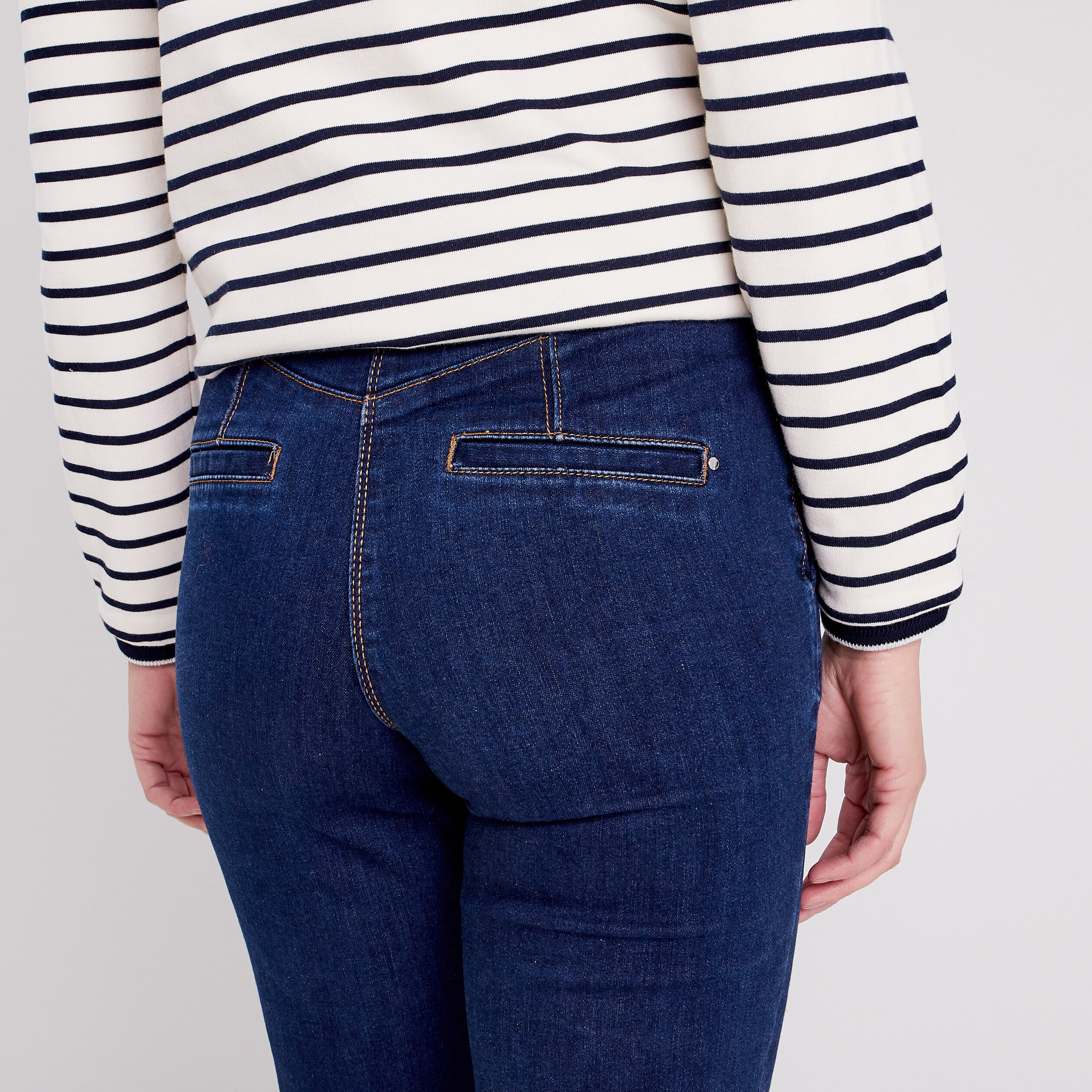 jean bootcut taille haute denim stone femme Jean bootcut taille haute denim stone femme