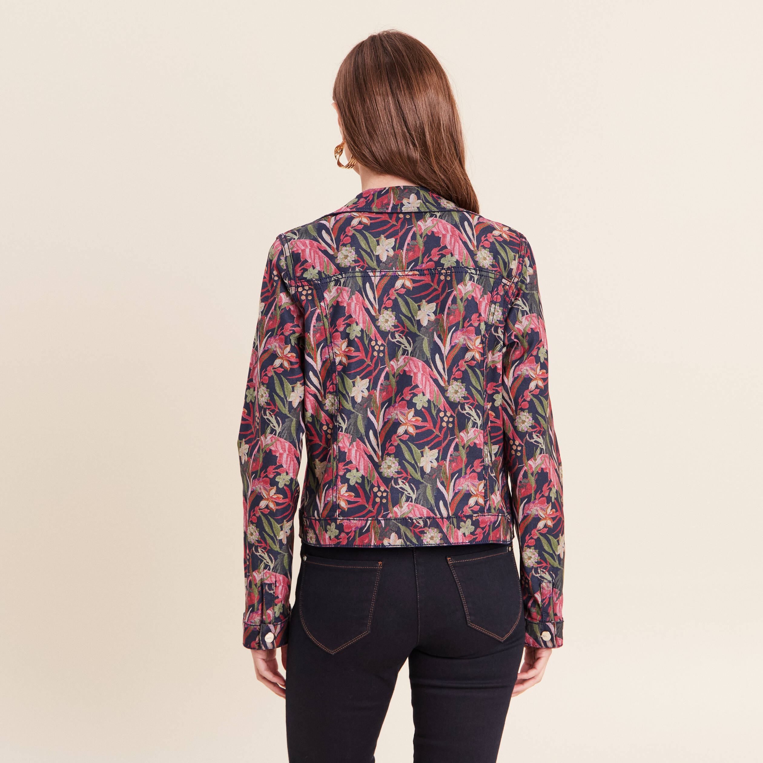 Veste cintr&eacute;e r&eacute;versible multicolore femme
