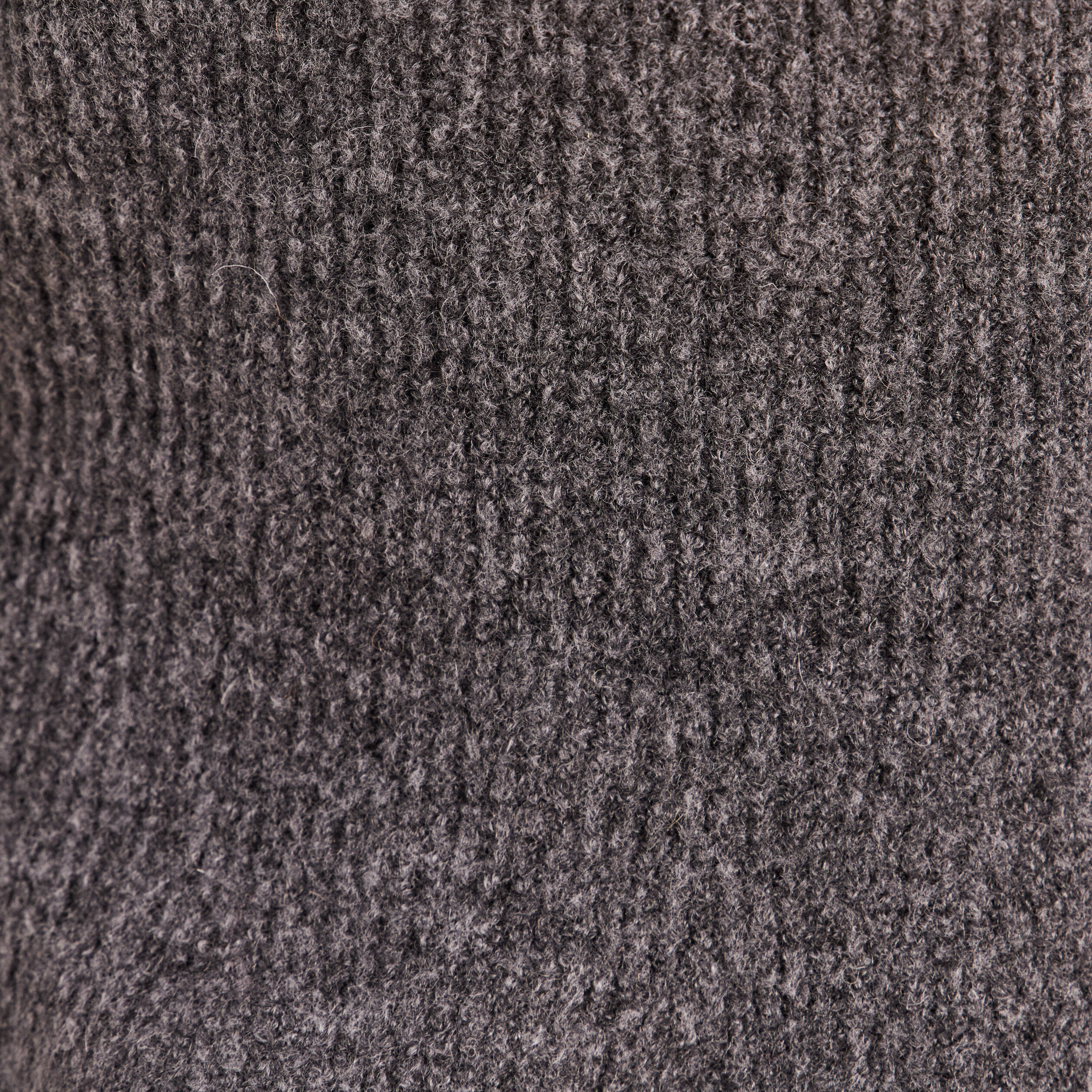 Pull col rond gris clair femme