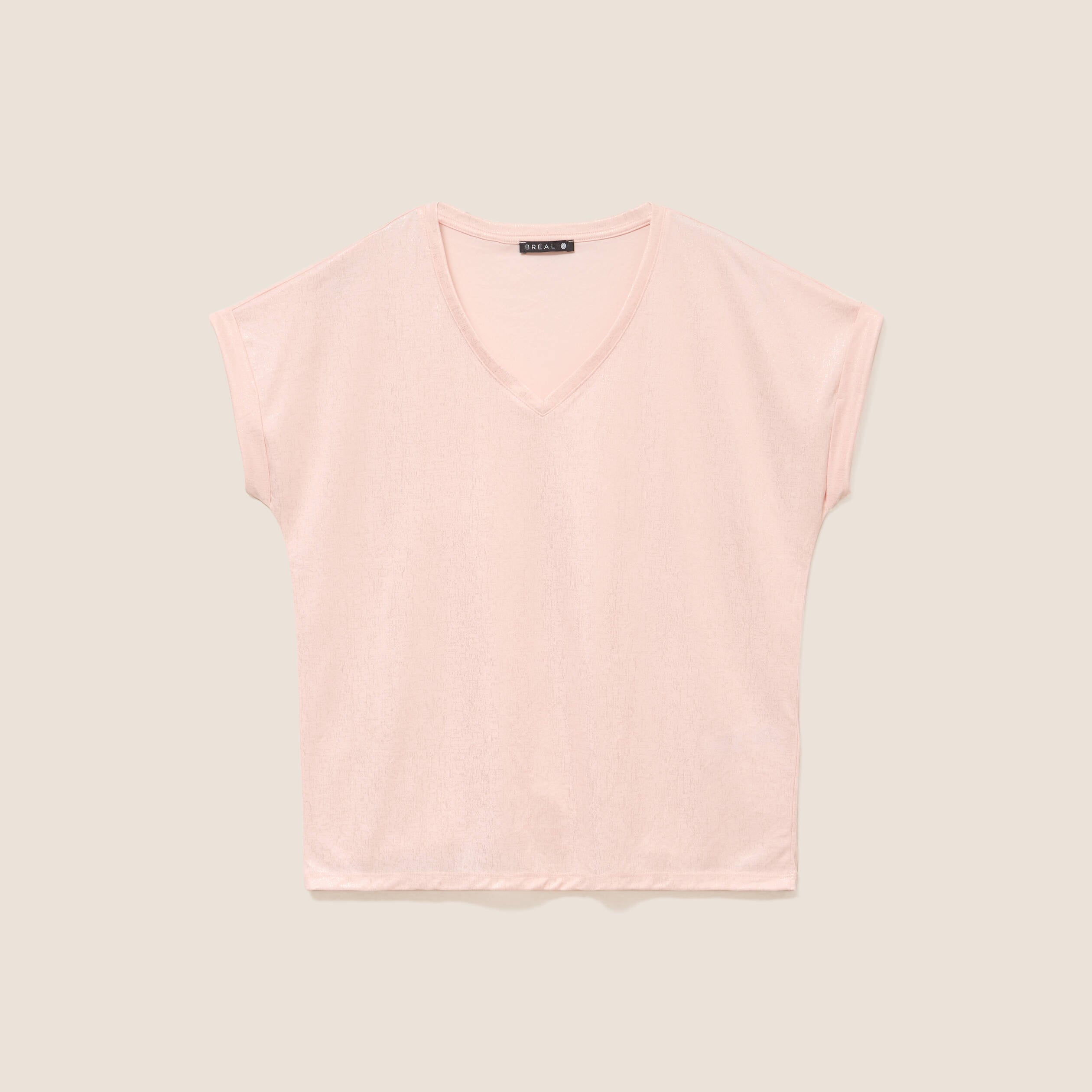 T-shirt manches courtes vieux rose femme