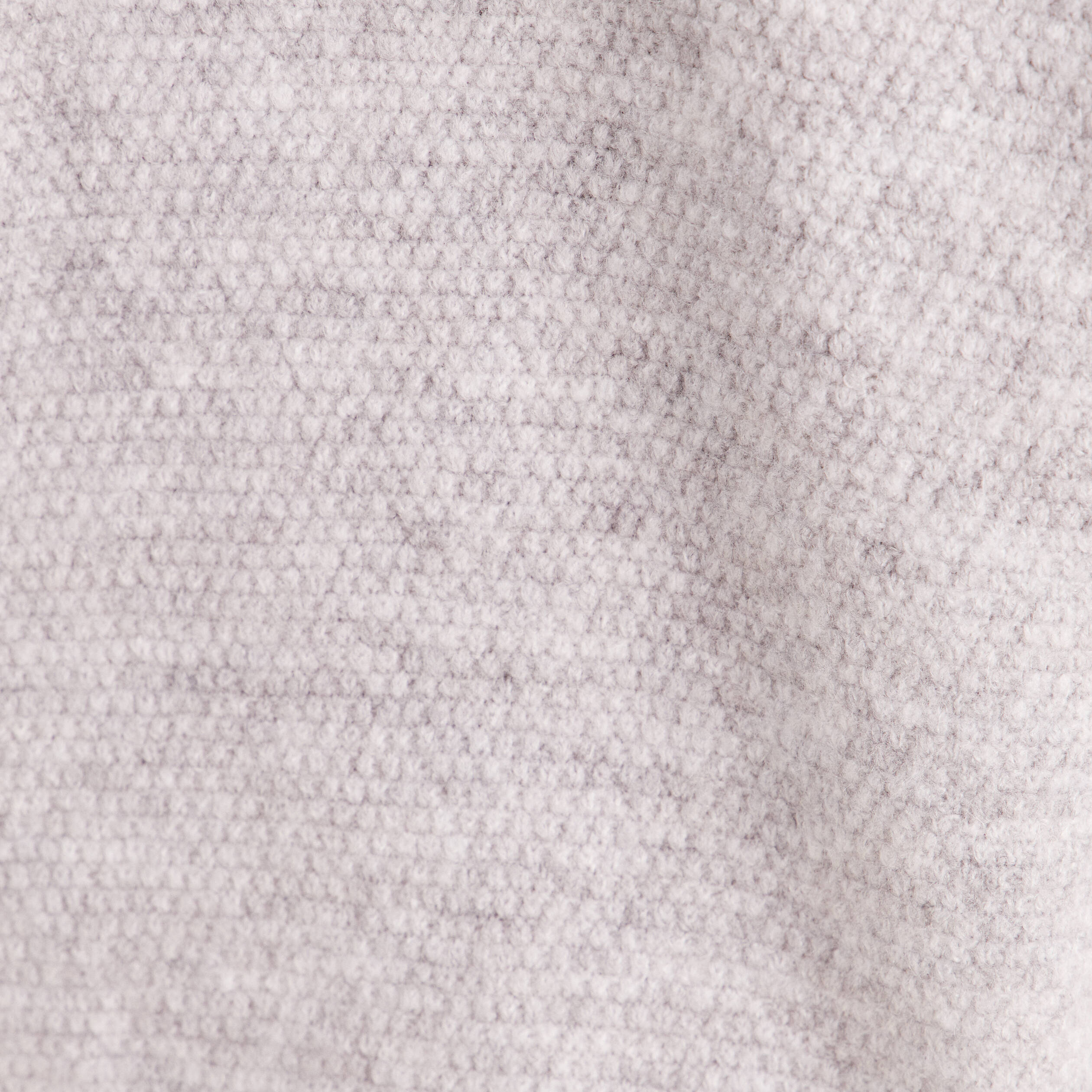Pull bi-mati&egrave;re col chemise gris clair femme