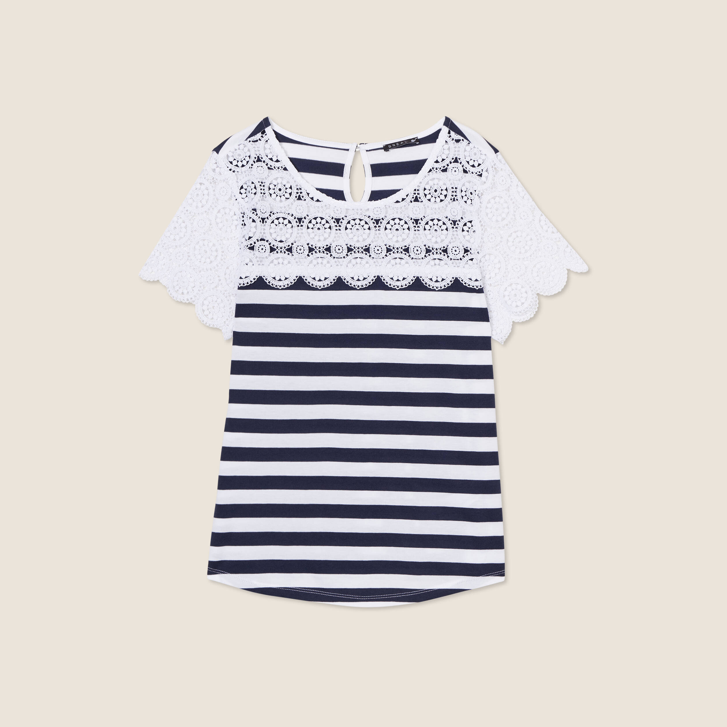 t shirt manches courtes bleu fonce femme T-shirt manches courtes bleu foncé femme