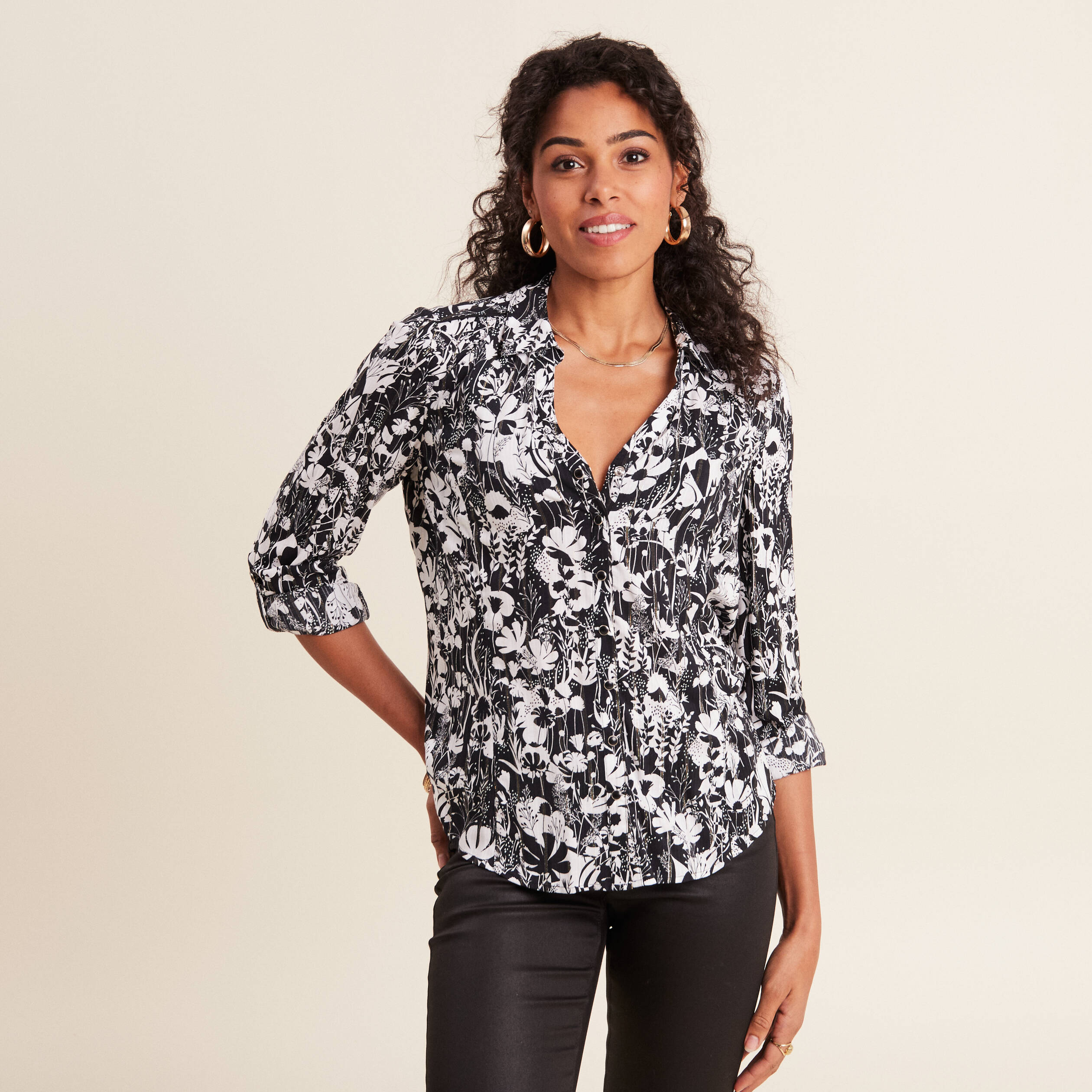 chemise manches longues noir femme Chemise manches longues noir femme