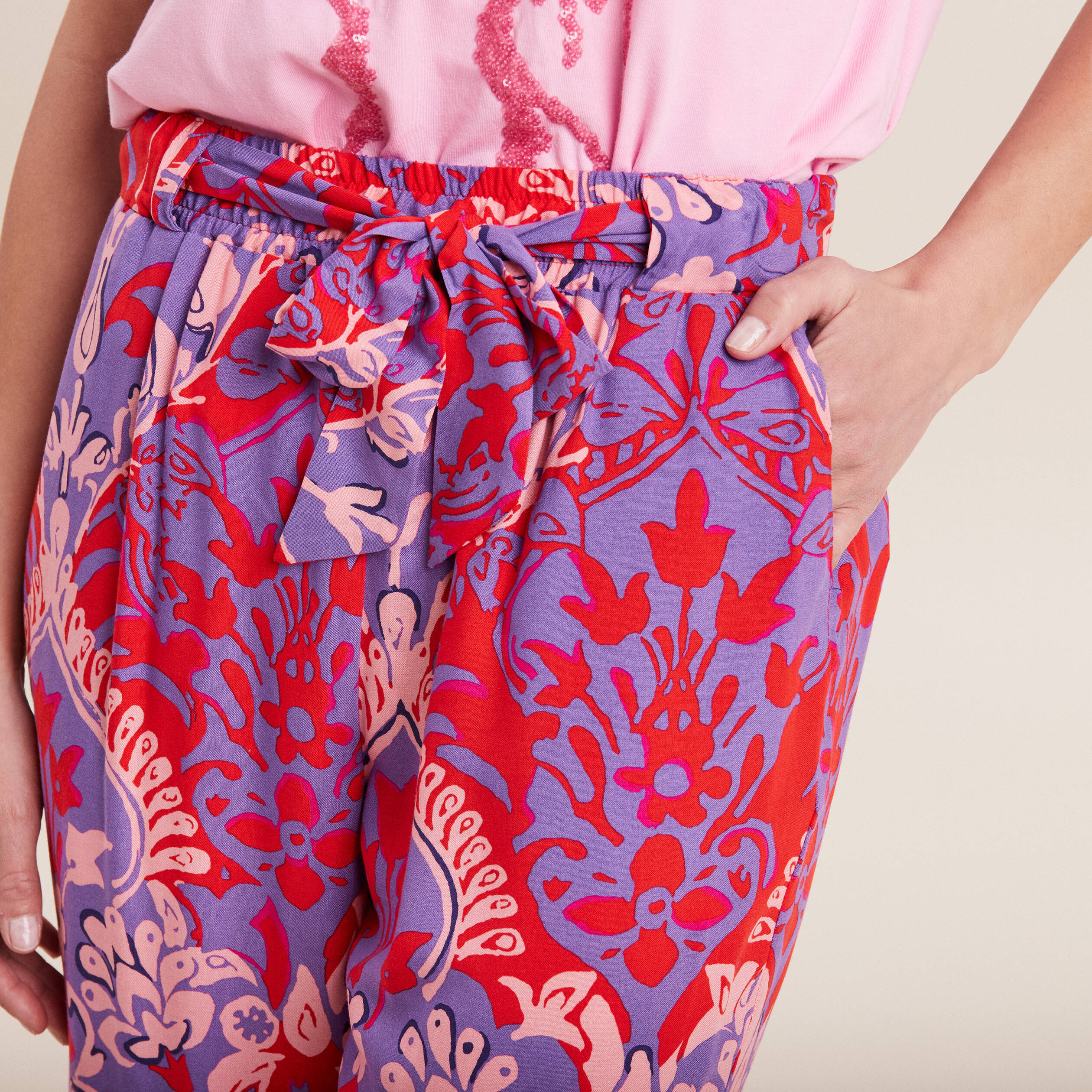 pantalon flou rouge femme Pantalon flou rouge femme