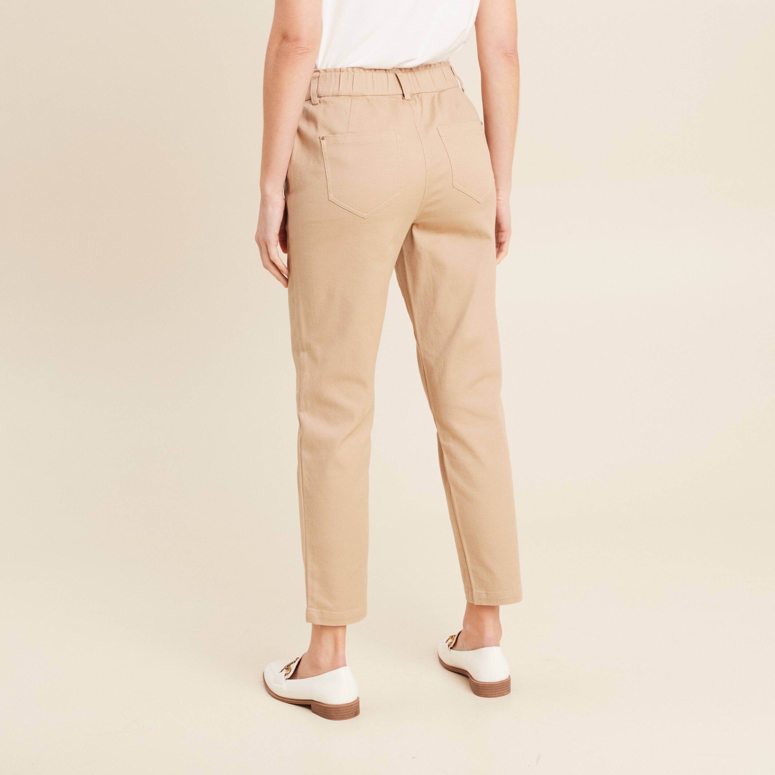 pantalon droit 78eme sable femme Pantalon droit 7/8ème sable femme
