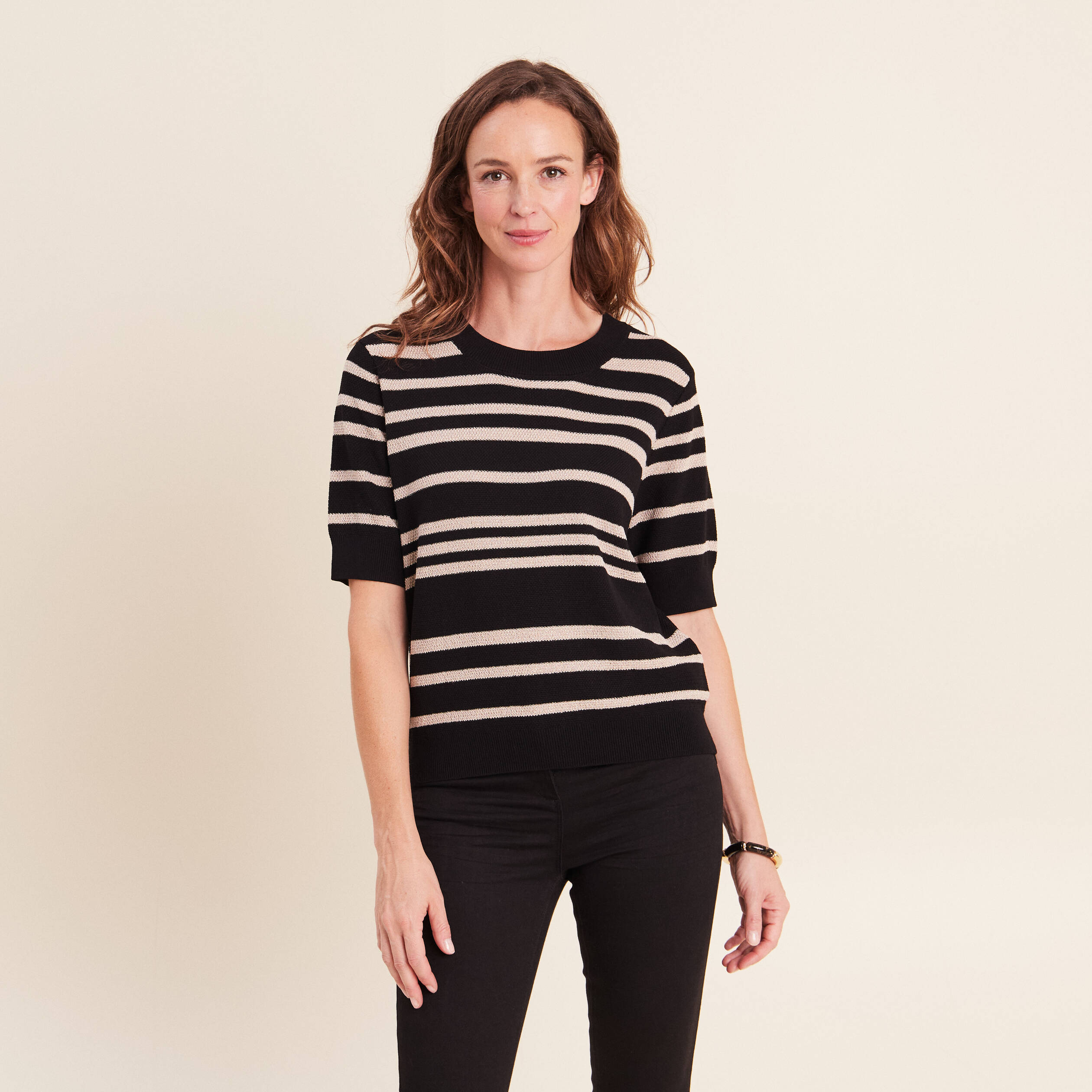Pull noir femme