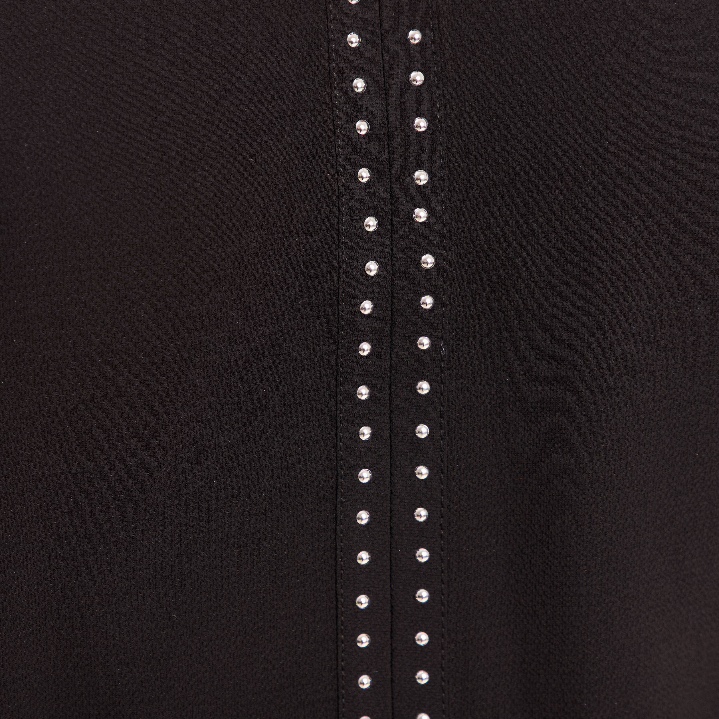 T-shirt col v manches longues noir femme
