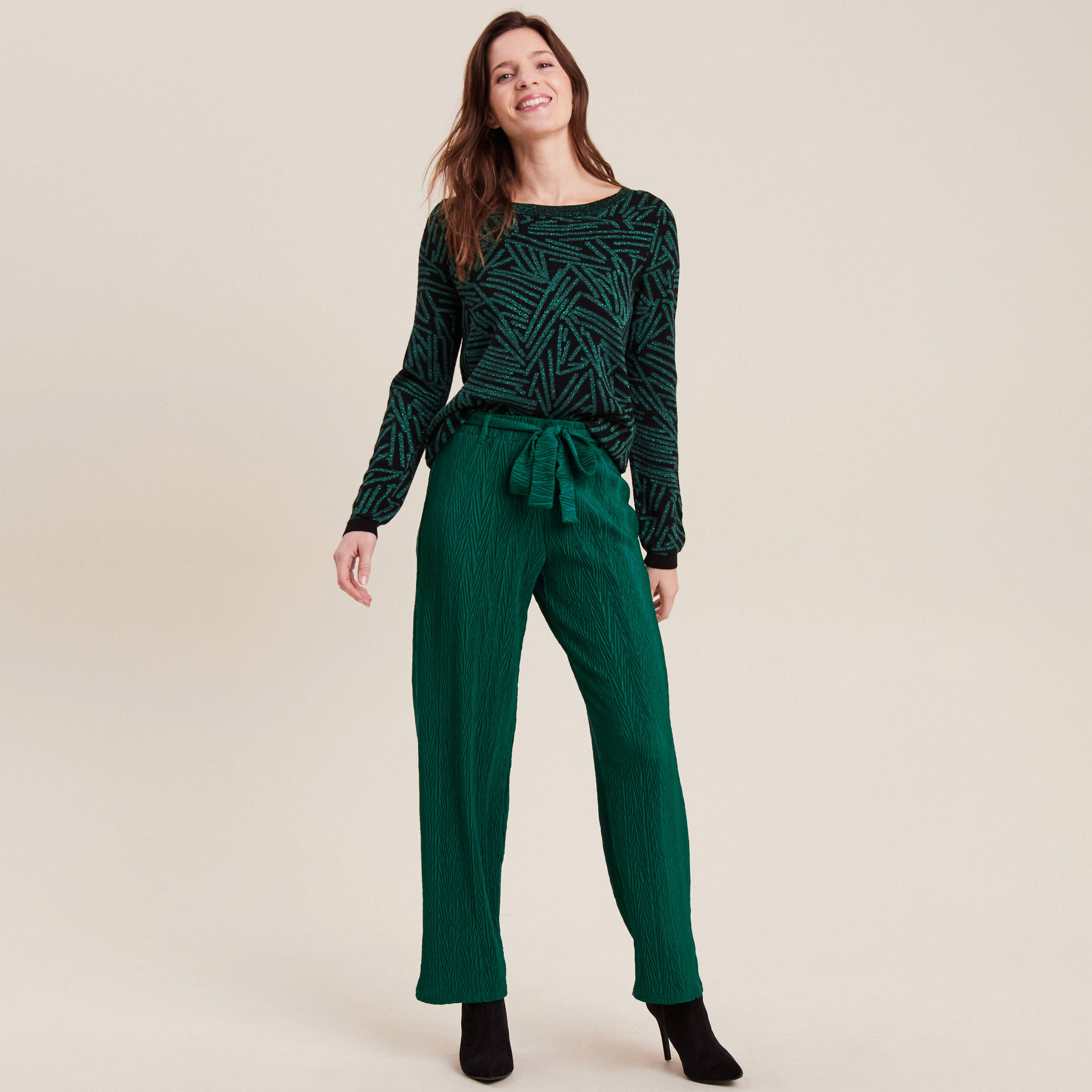 Pull manches longues bleu ciel femme