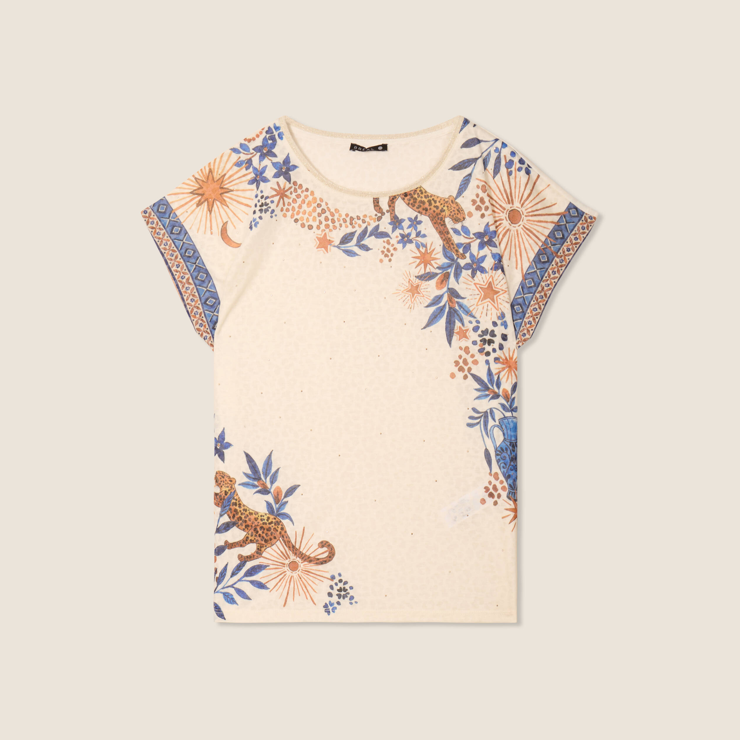 t shirt manches courtes ecru femme T-shirt manches courtes ecru femme