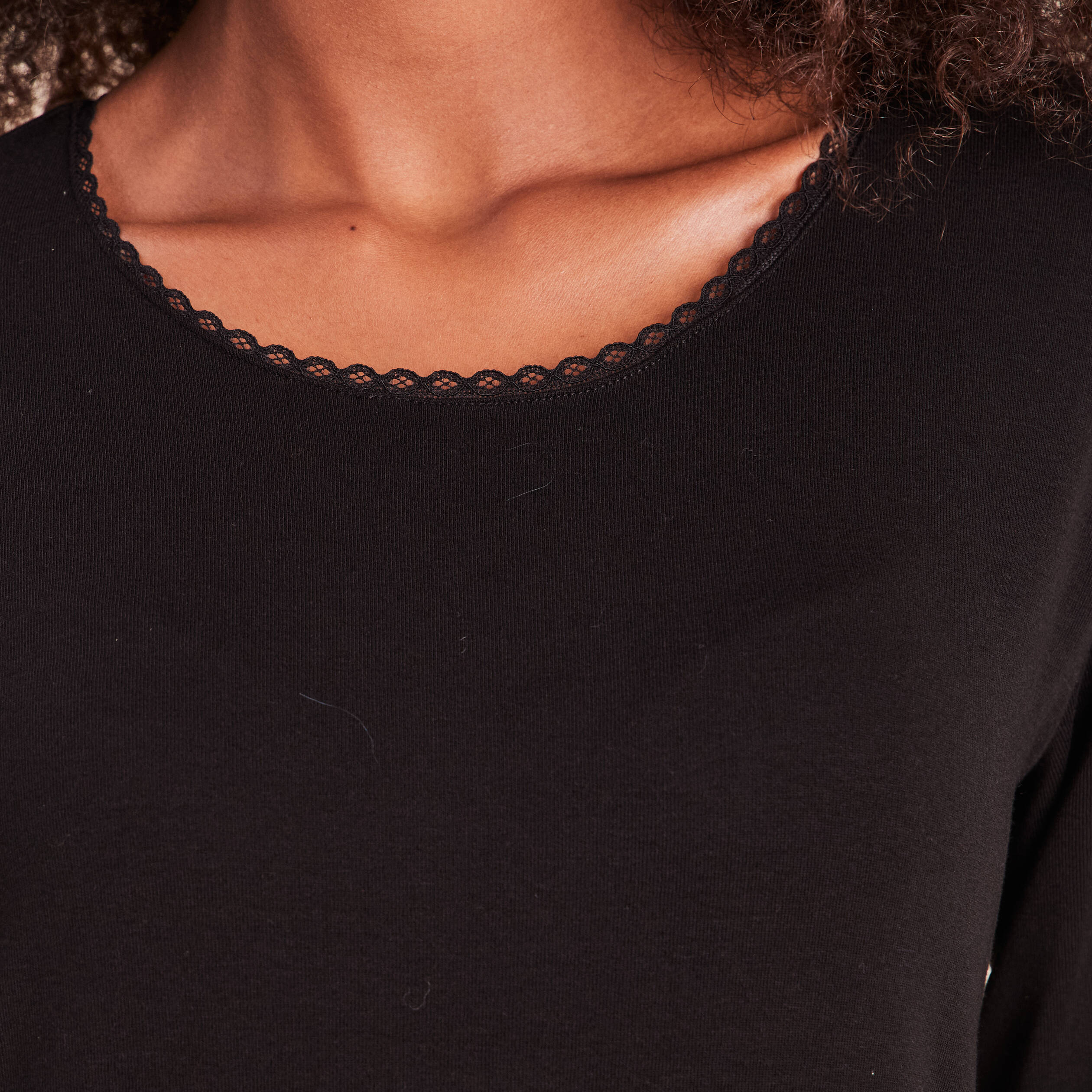 T-shirt manches longues noir femme