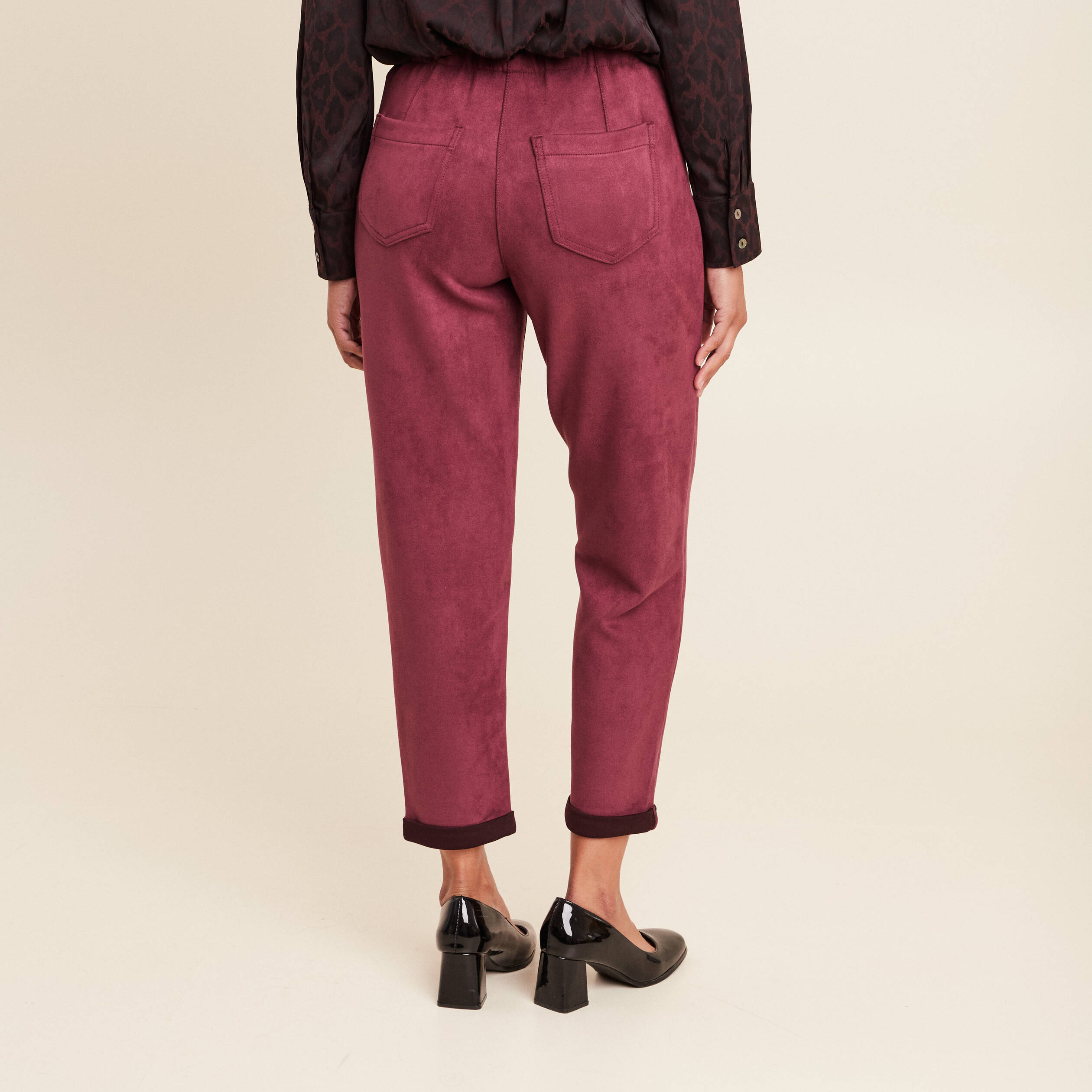 Pantalon Court Femme Mado Et Les Autres - Taille 46 - Rose Rouge - Coton Mélangé - Occasion Très Bon état