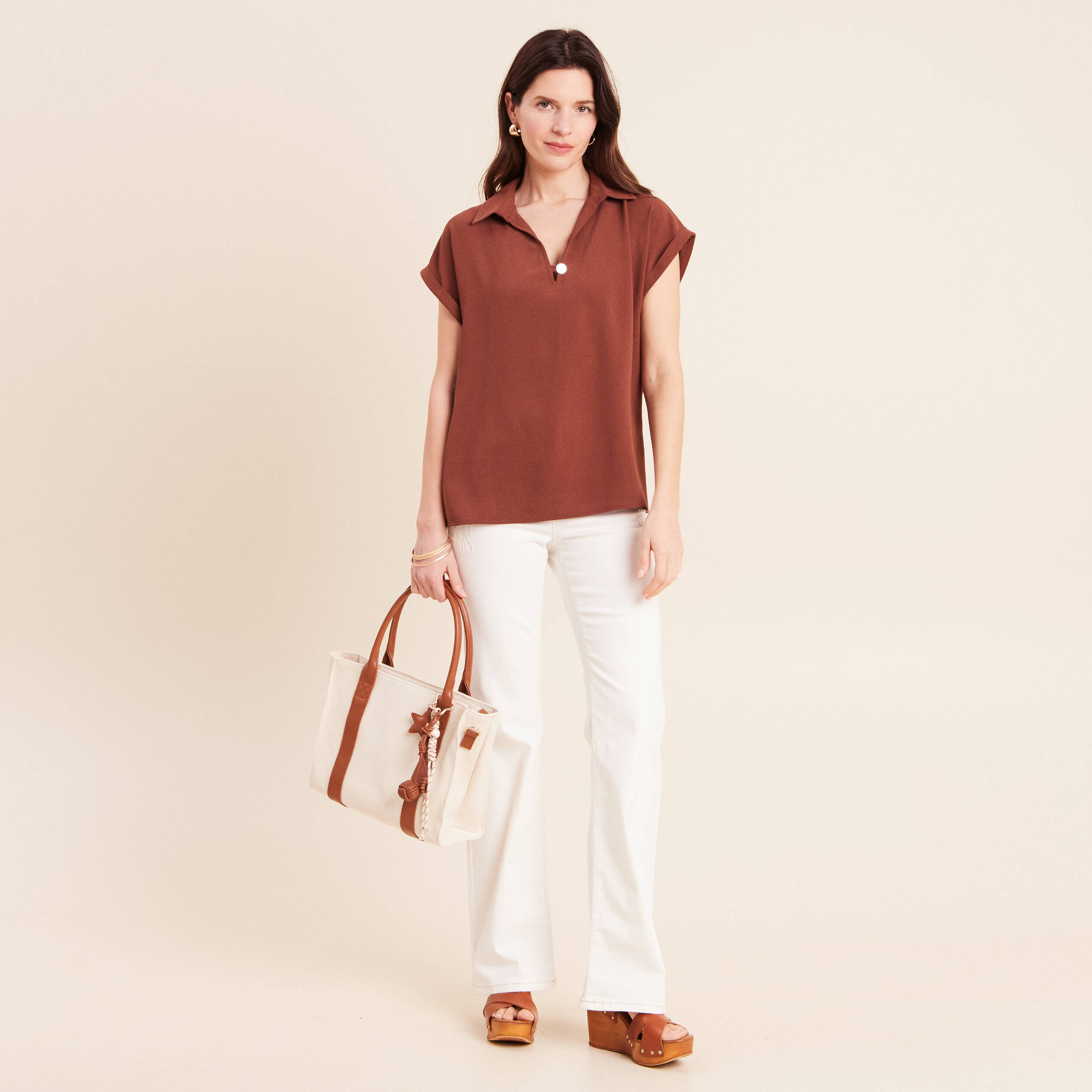 Jean magique L'Unique coupe bootcut blanc femme