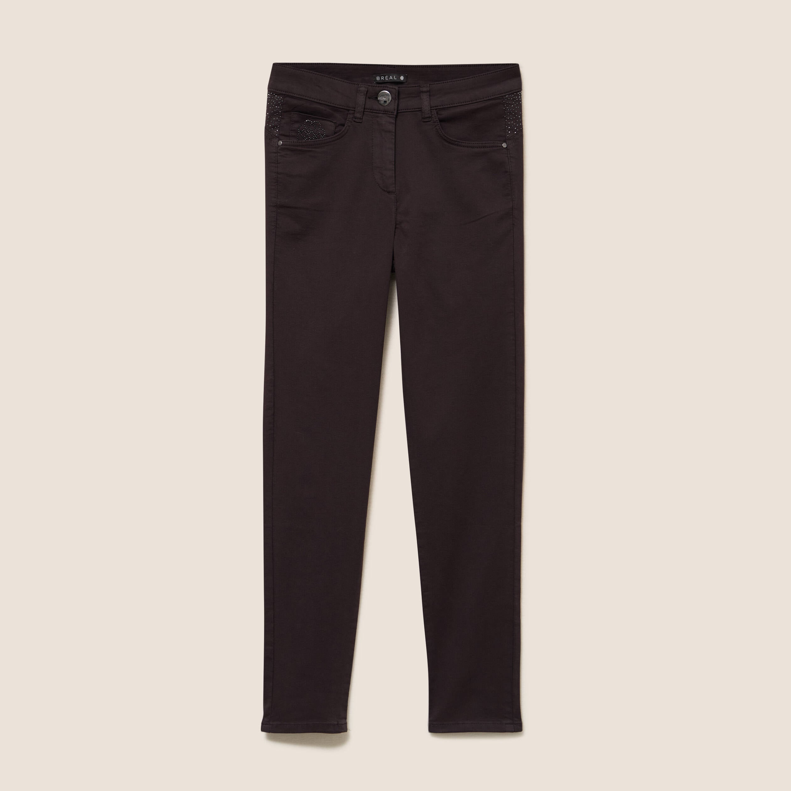 Pantalon magique Le L&eacute;ger coupe ajust&eacute;e marron fonc&eacute; femme
