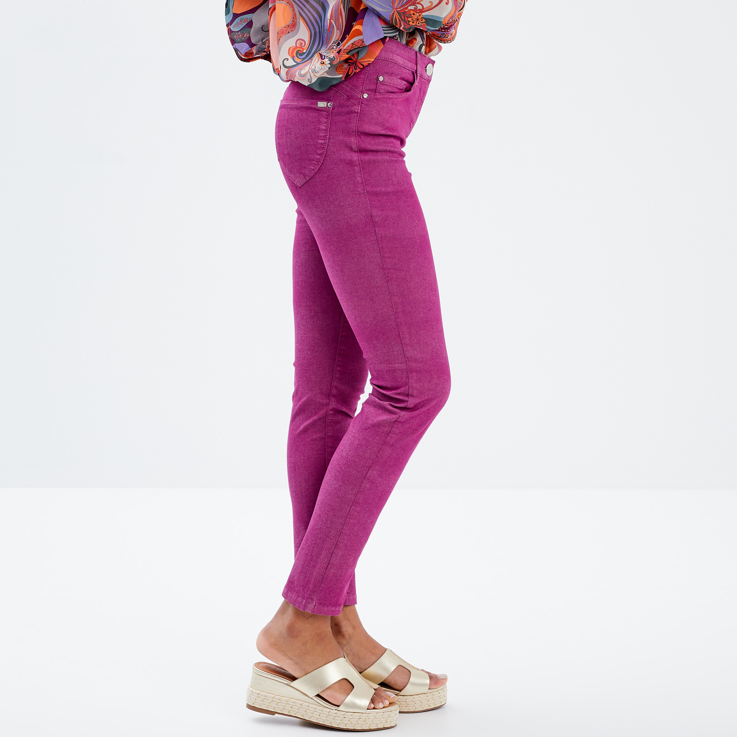pantalon magique ajuste taille standard violet clair femme Pantalon magique ajusté taille standard violet clair femme