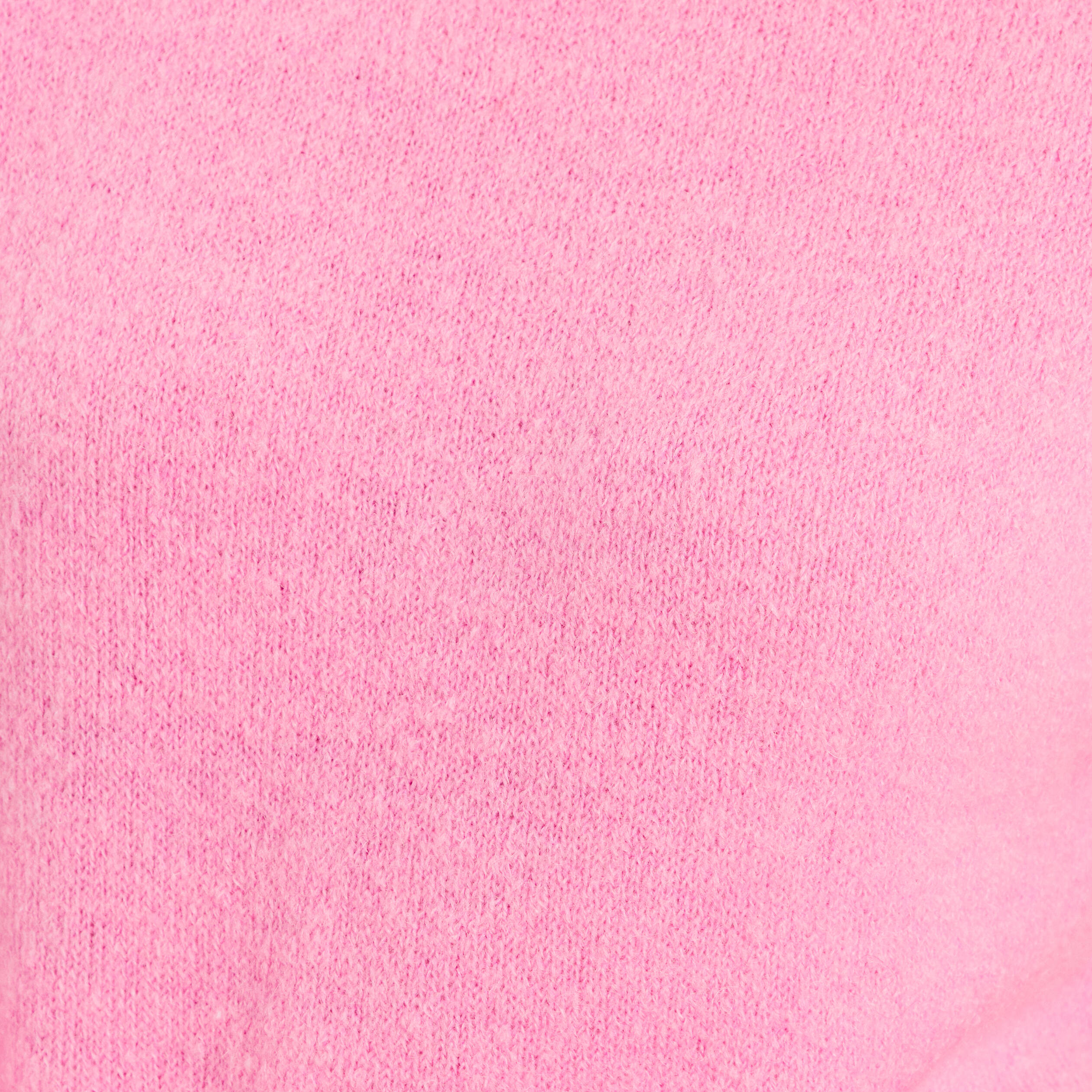 Pull col rond manches longues rose femme