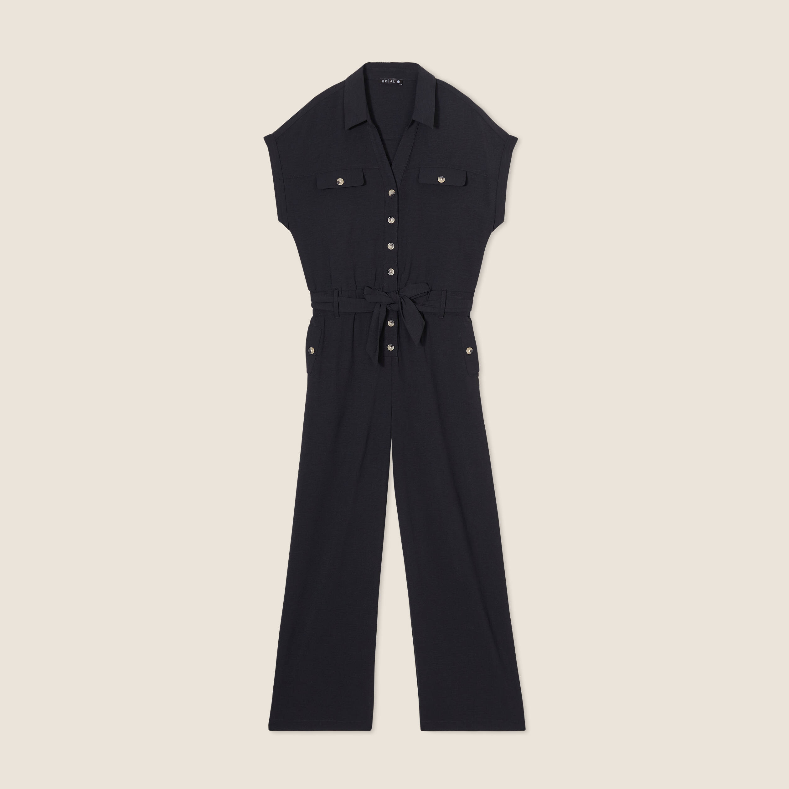 combinaison pantalon ceinturee noir femme Combinaison pantalon ceinturée noir femme
