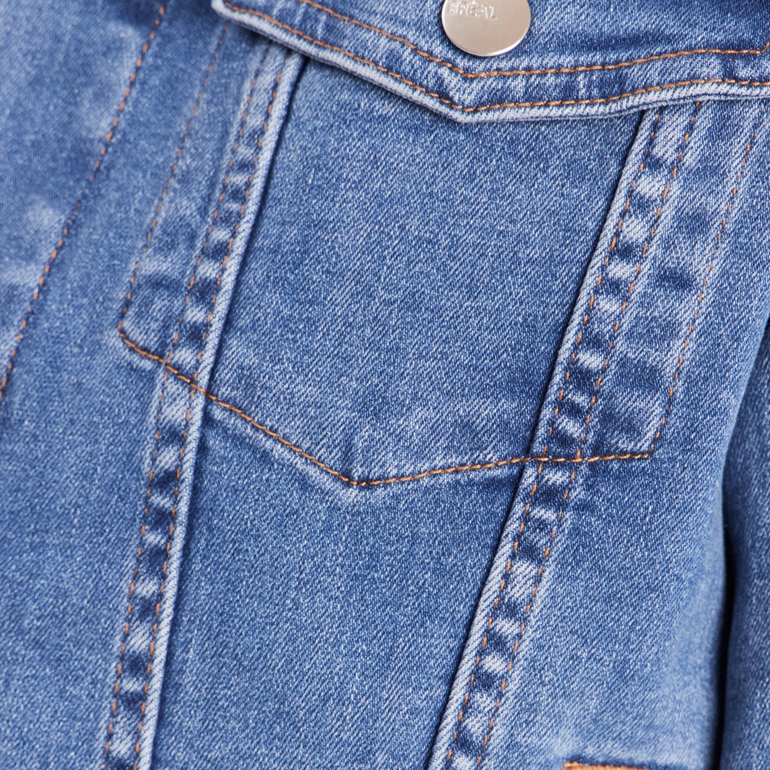 Veste cintr&eacute;e denim stone femme