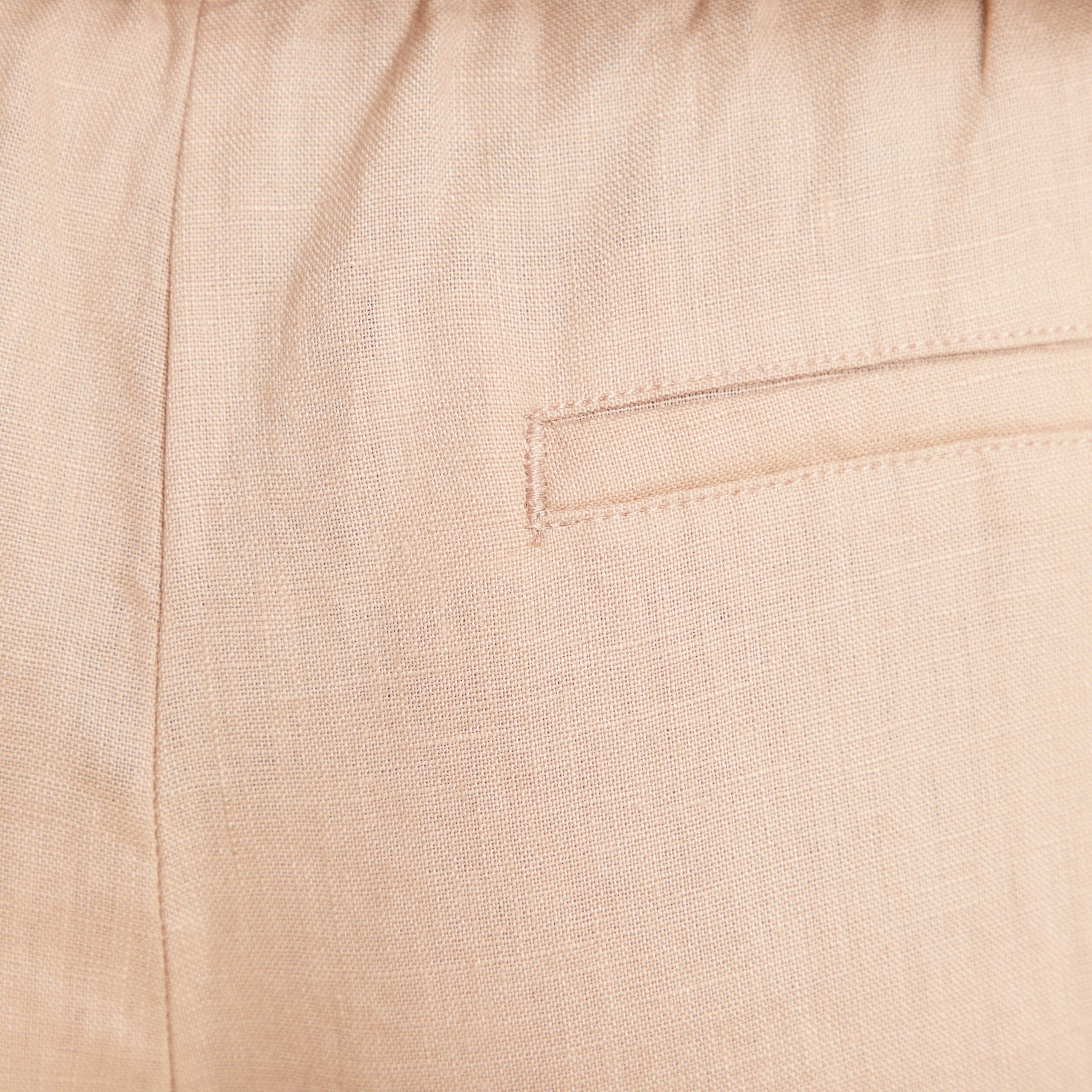 pantalon flou 78eme en lin sable femme Pantalon flou 7/8ème en lin sable femme