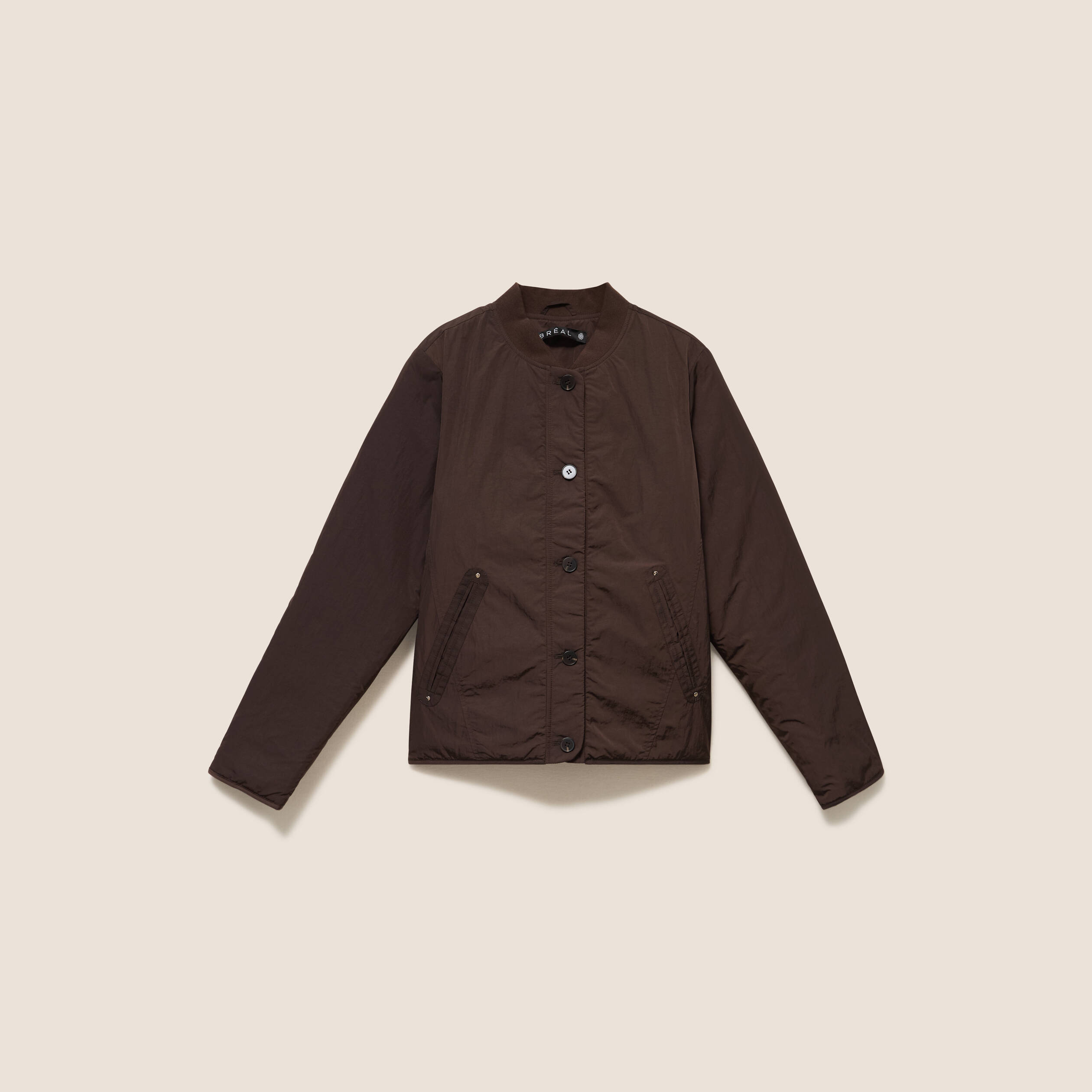 Doudoune doubl&eacute;e marron fonc&eacute; femme