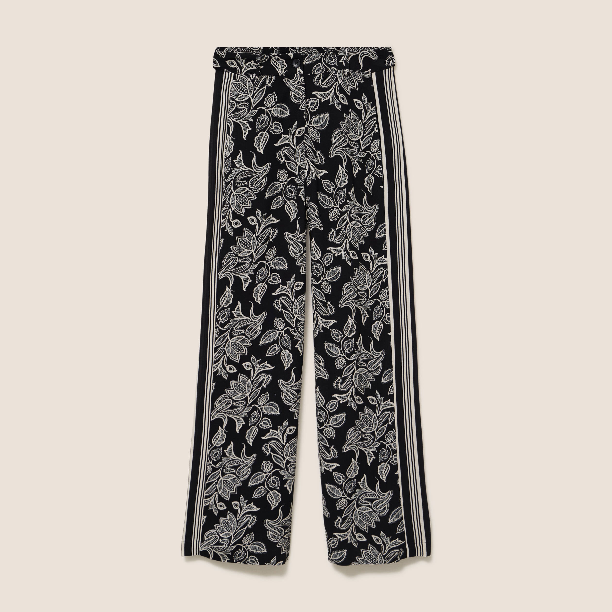 Pantalon fluide coupe large noir femme