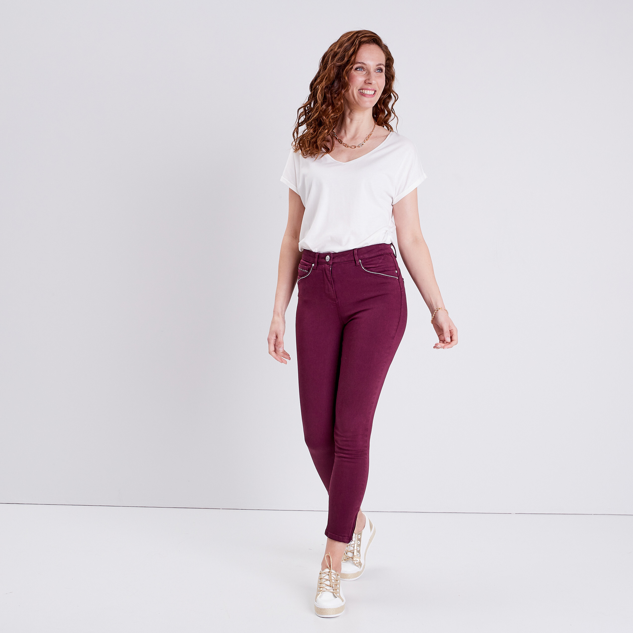 Pantalon prune online femme