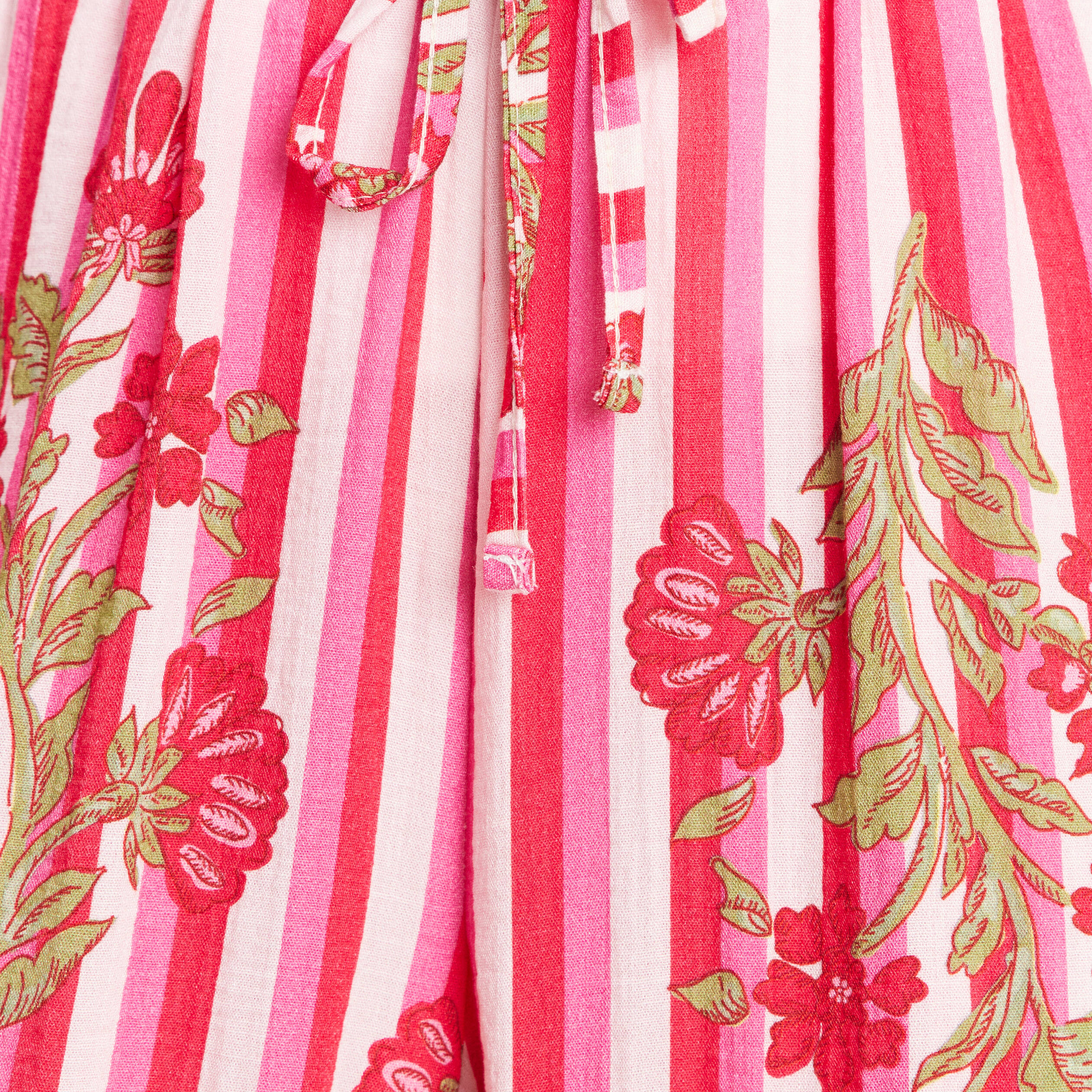 Pantalon large taille haute rose femme