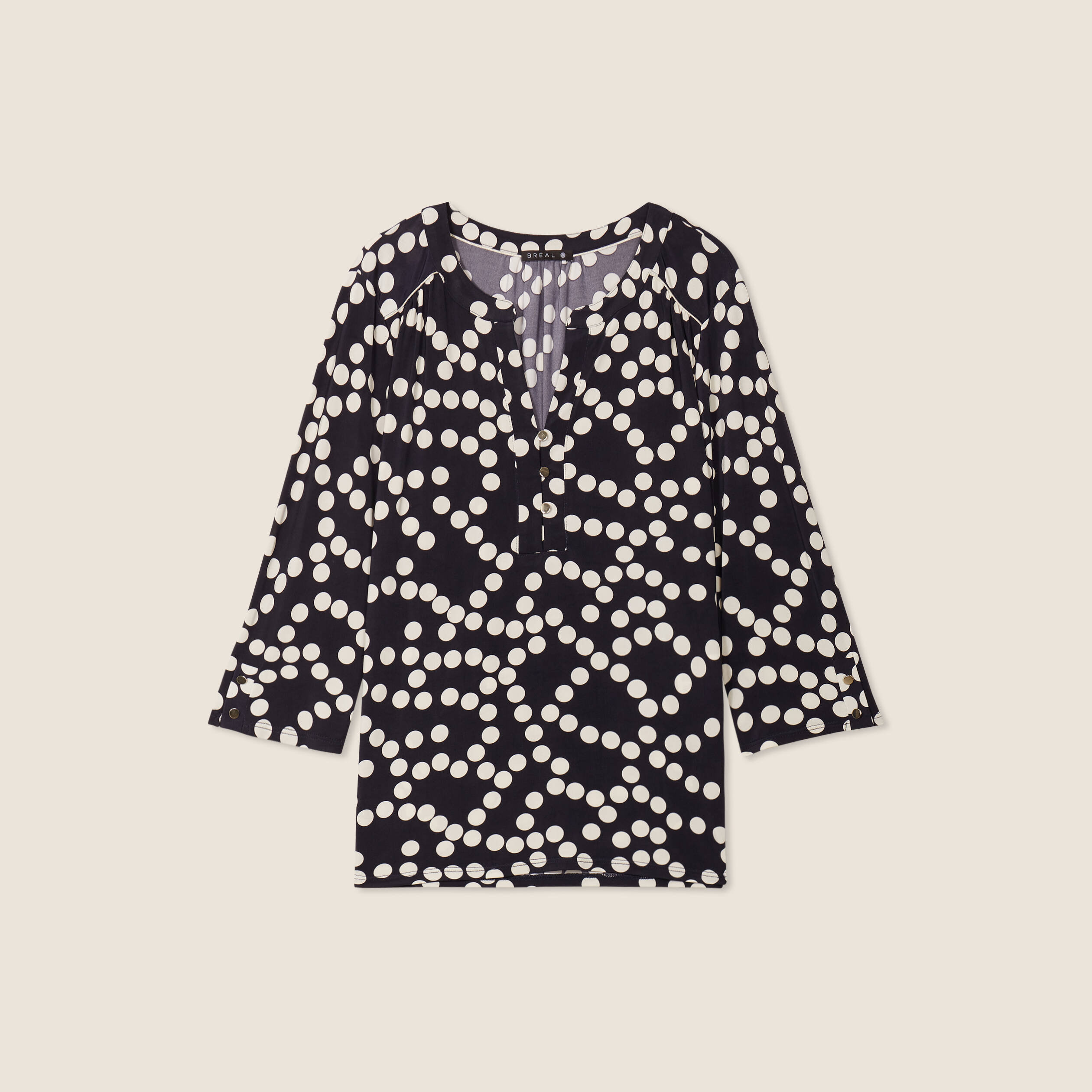 blouse manches 34 noir femme Blouse manches 3/4 noir femme