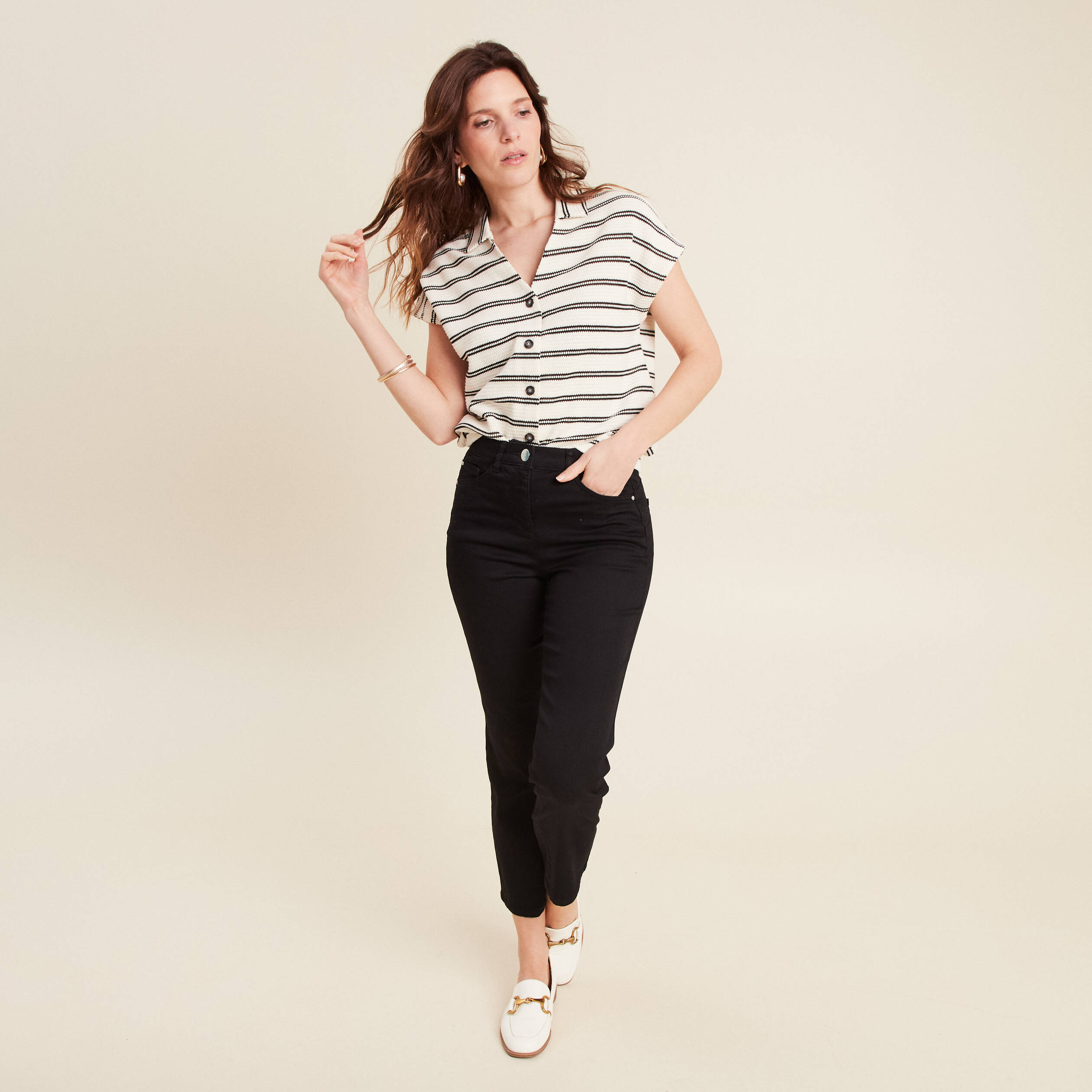 blouse manches courtes blanc femme Blouse manches courtes blanc femme