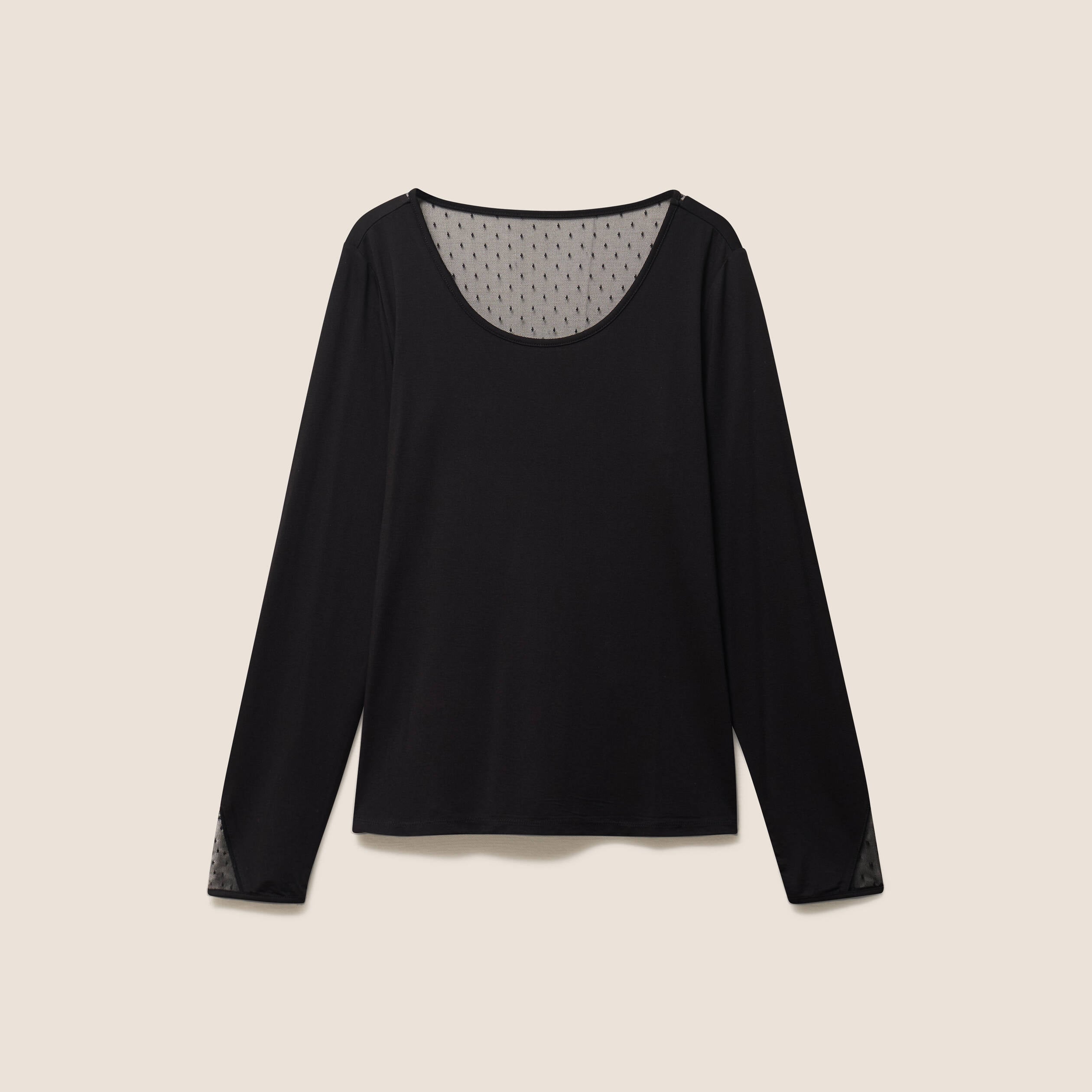 T-shirt manches longues noir femme