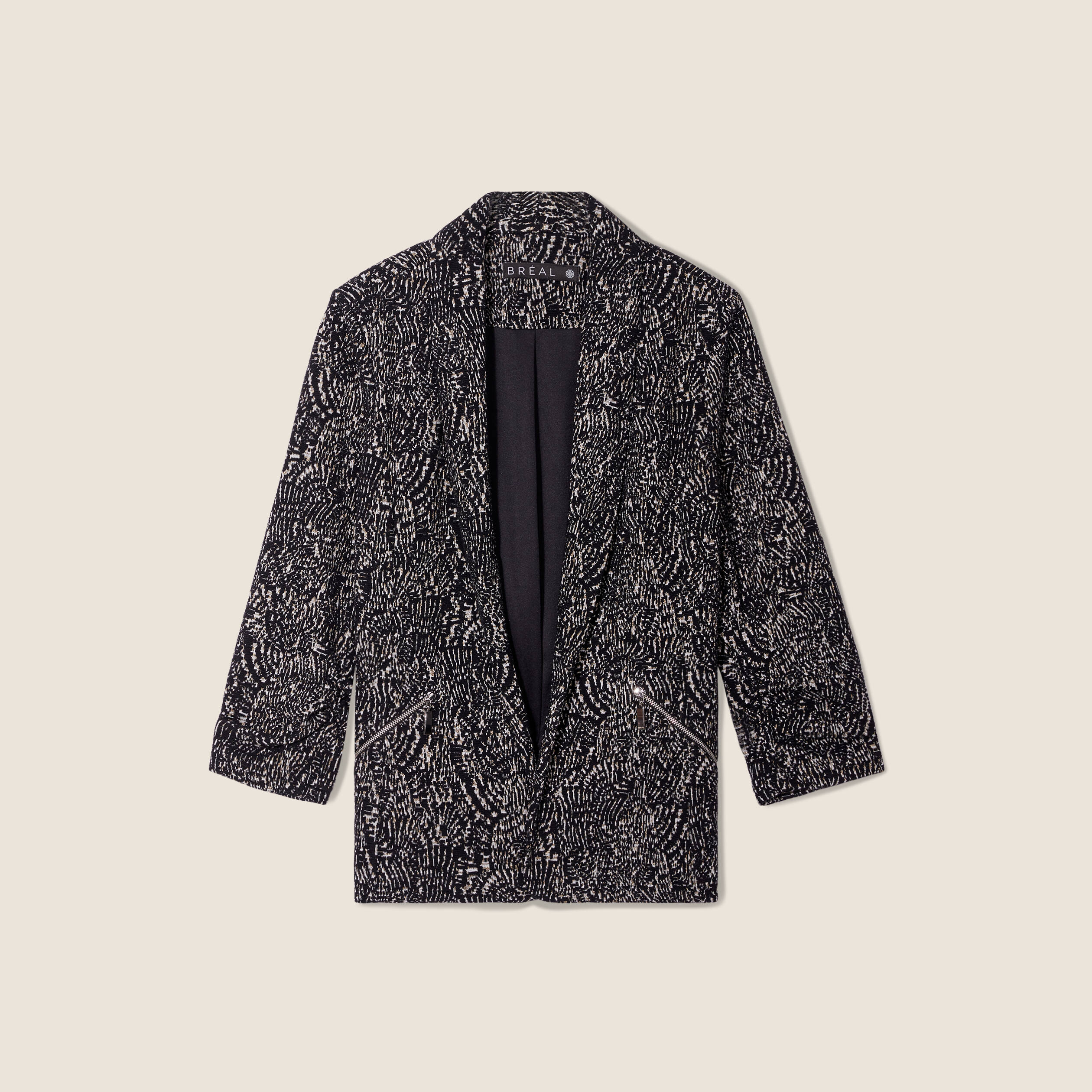 veste tailleur manches 34 noir femme Veste tailleur manches 3/4 noir femme