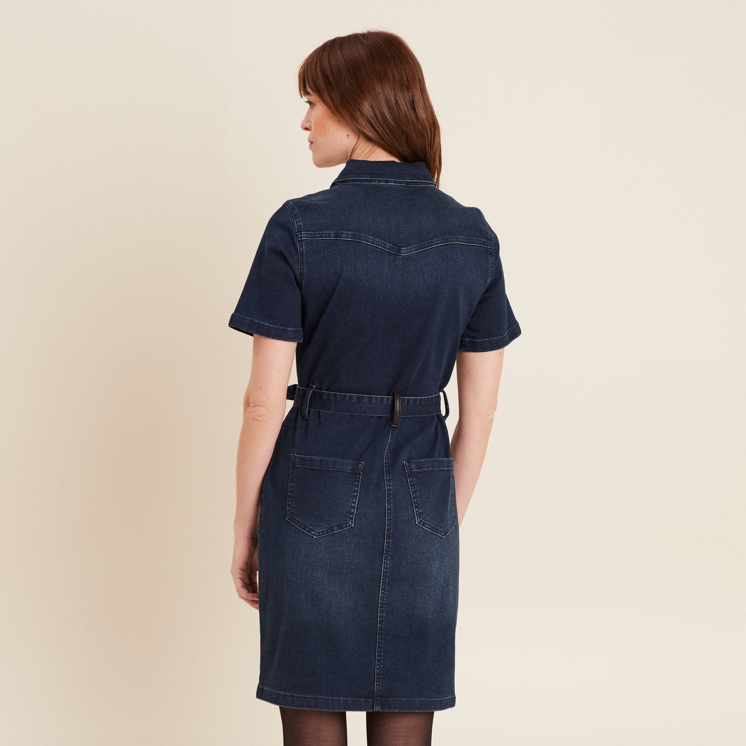 robe ajustee en jean denim brut femme Robe ajustée en jean denim brut femme