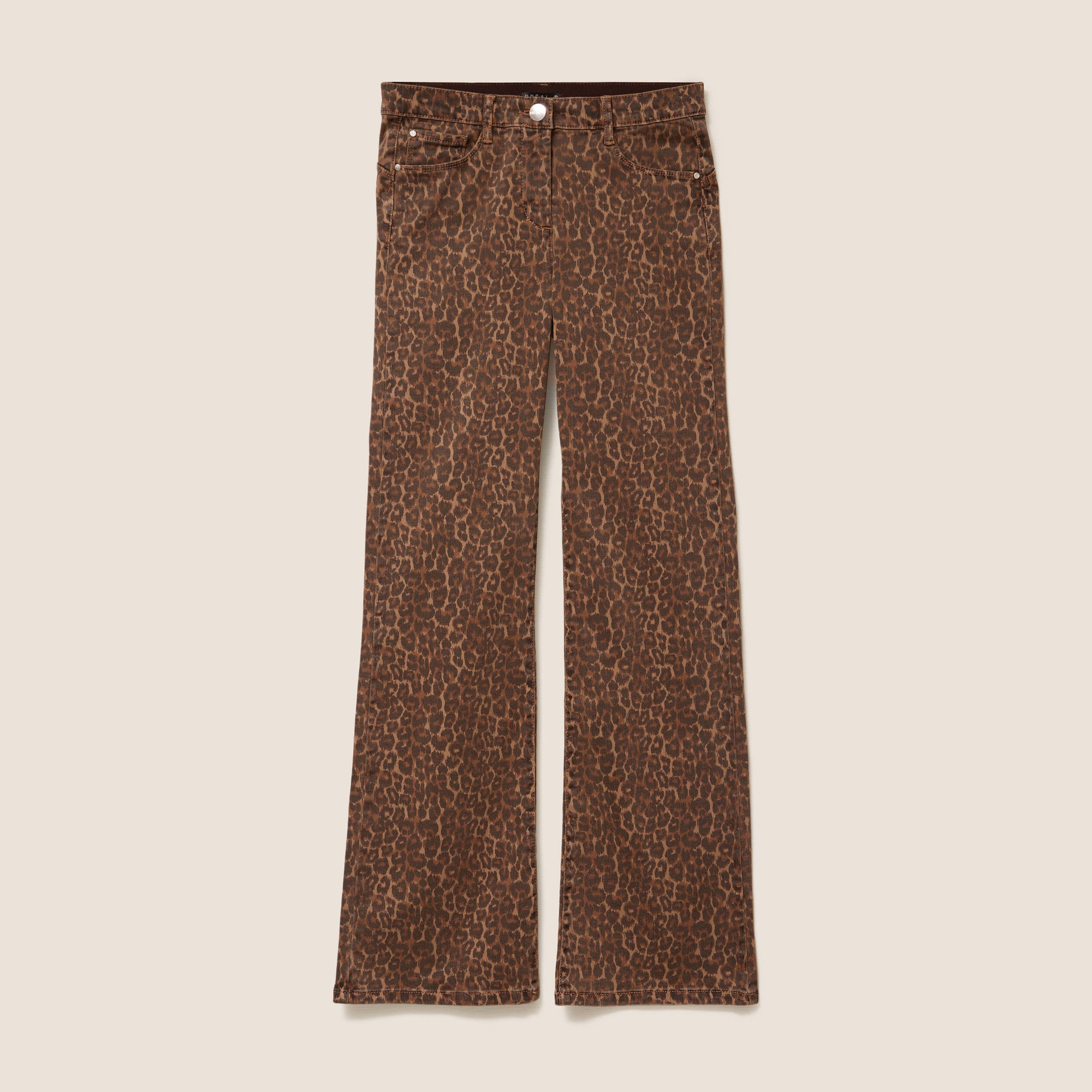 Pantalon magique L'Unique coupe bootcut marron cognac femme