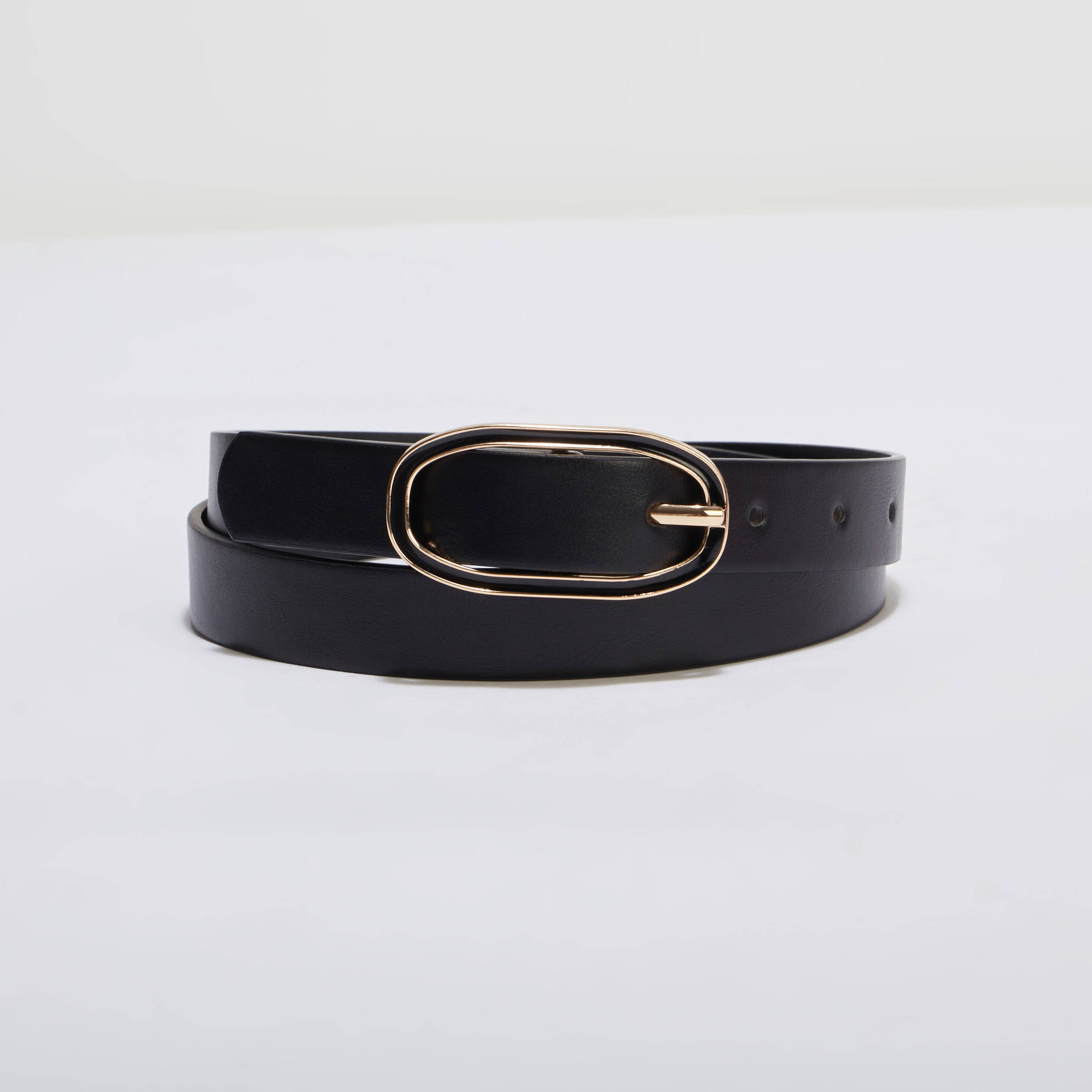 Ceinture avec boucle noir femme