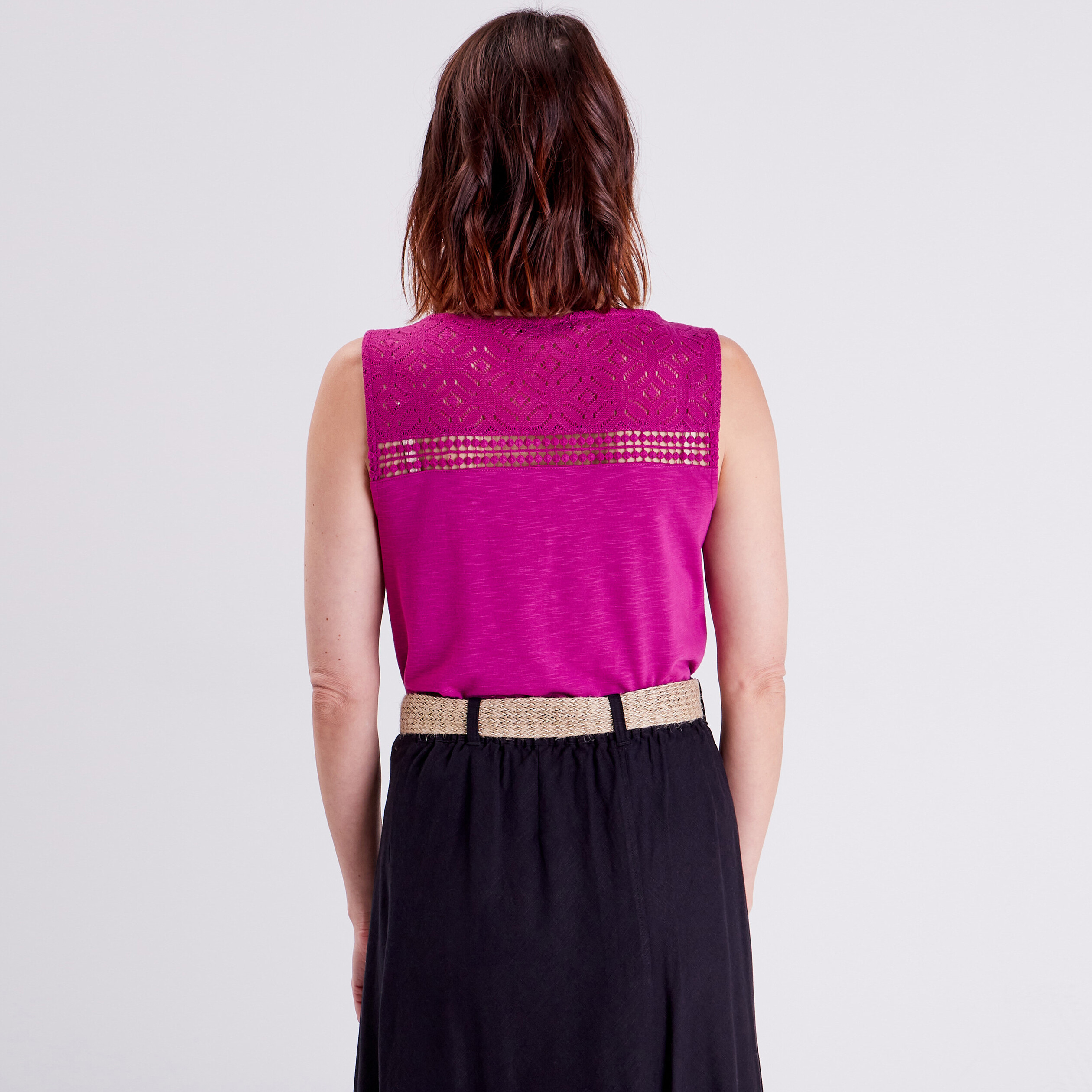 debardeur bretelles larges violet femme Débardeur bretelles larges violet femme