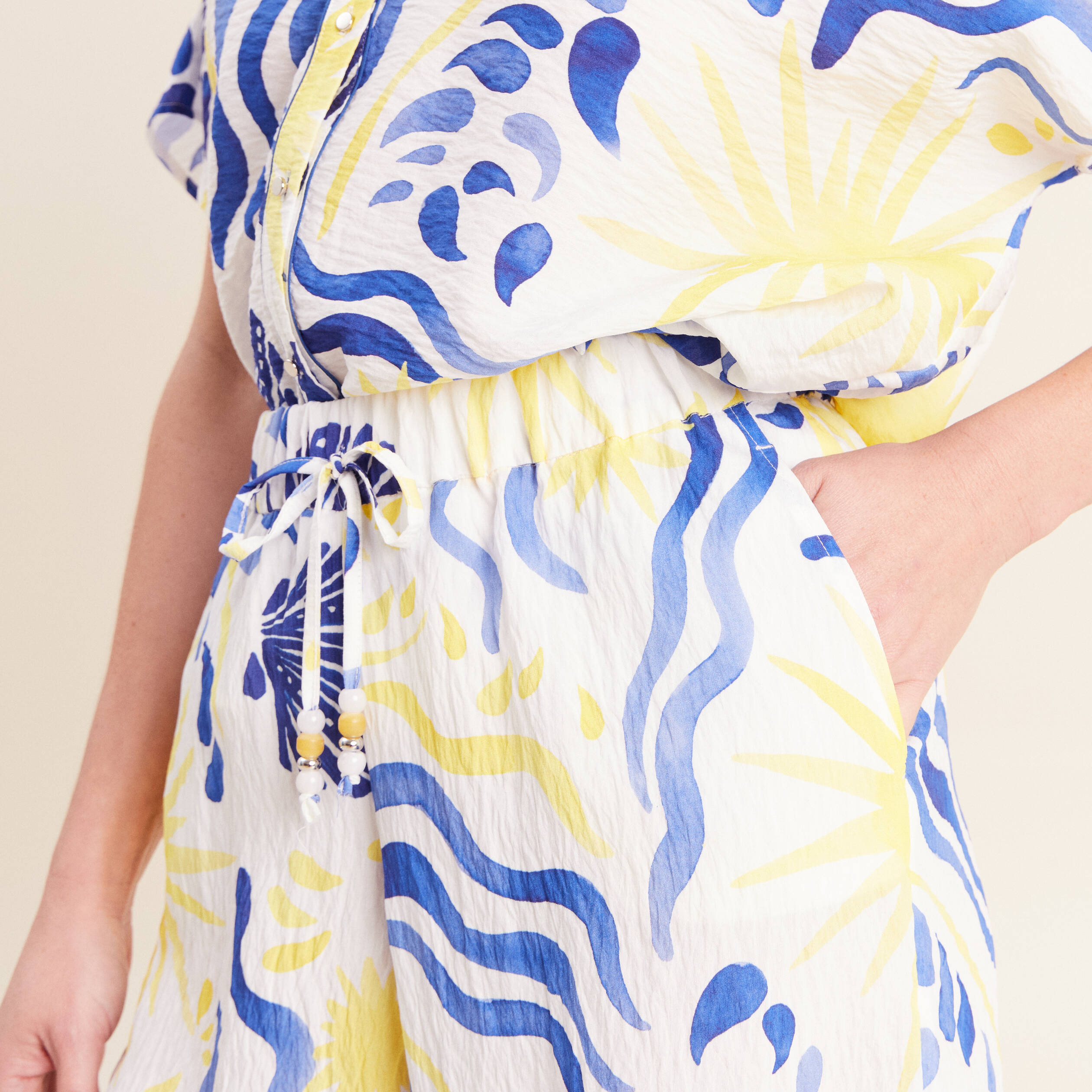 Short bleu femme