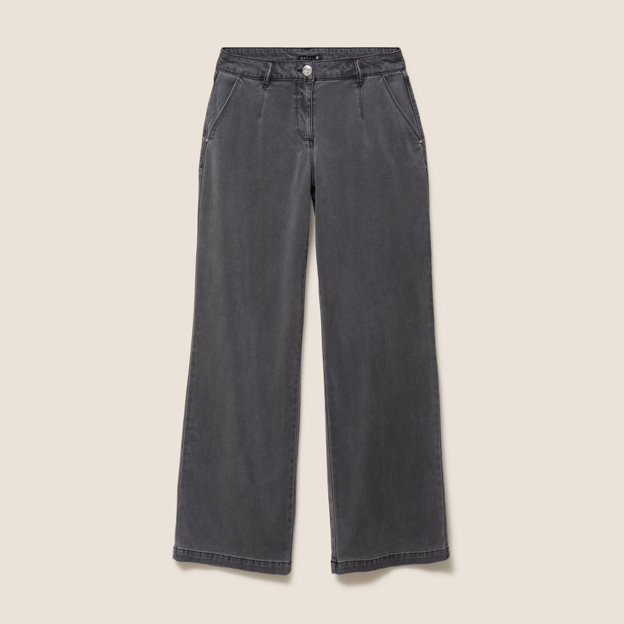 Jean denim gris femme