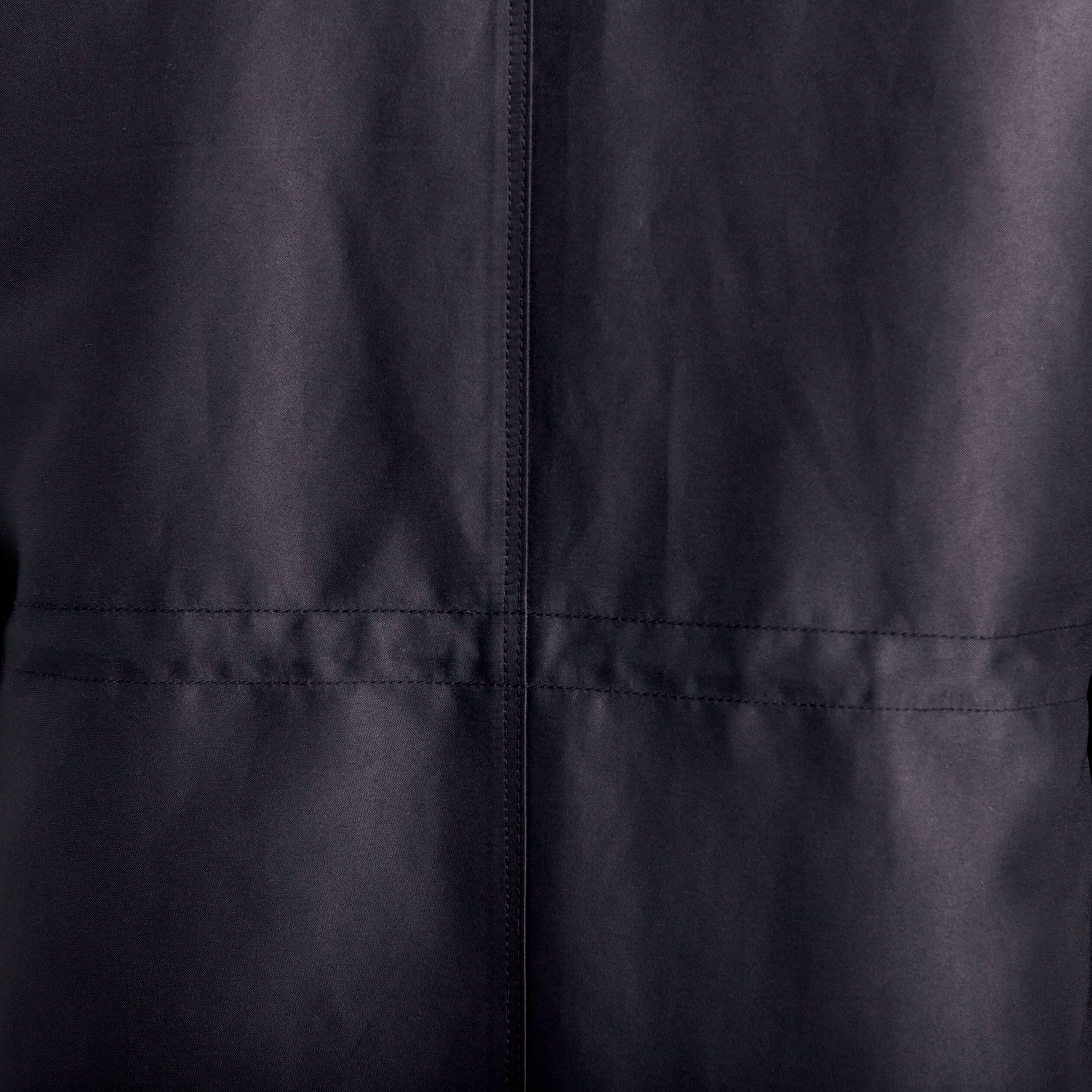 Parka 2-en-1 droite à capuche noir femme