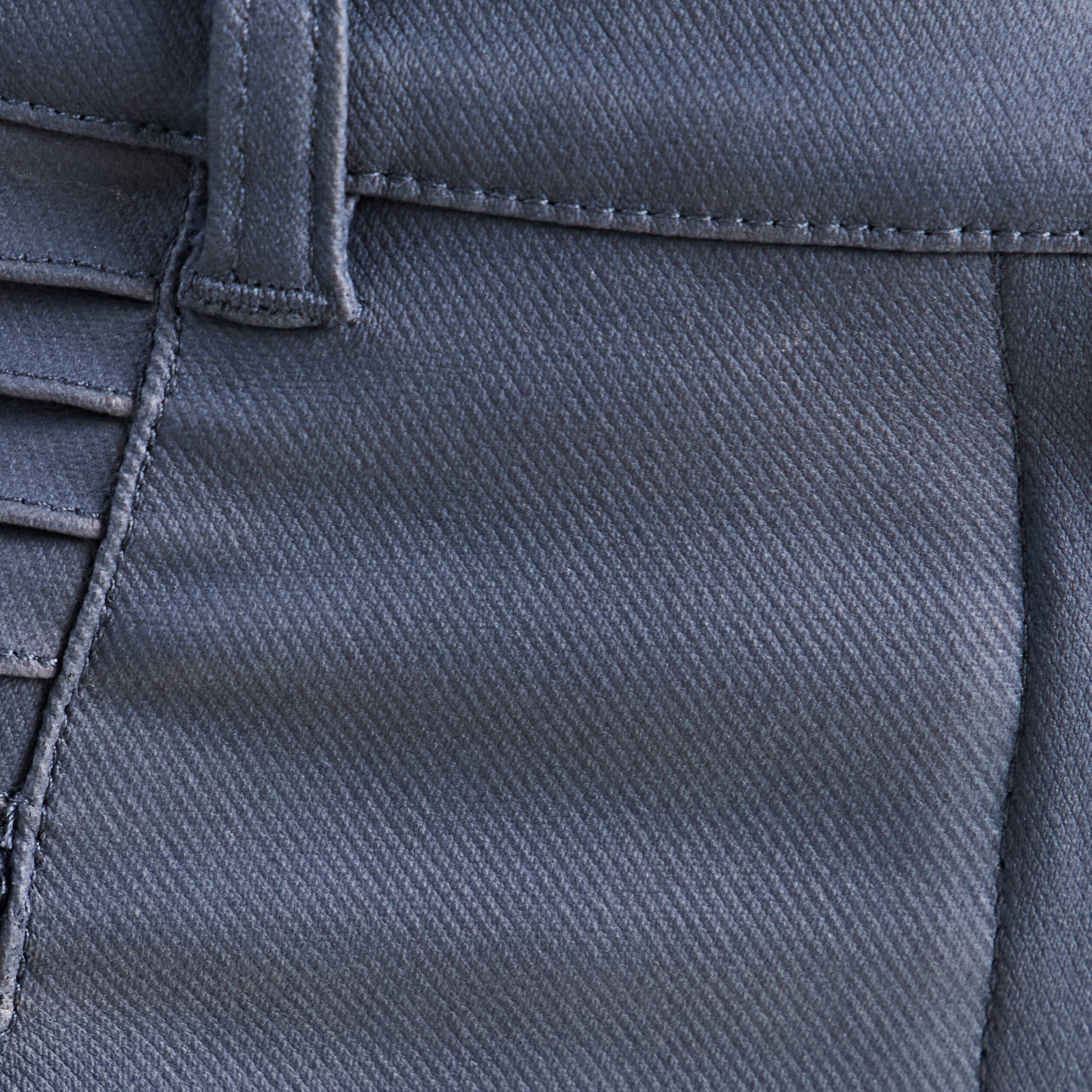 Pantalon enduit ajust&eacute; taille bascul&eacute;e bleu fonc&eacute; femme