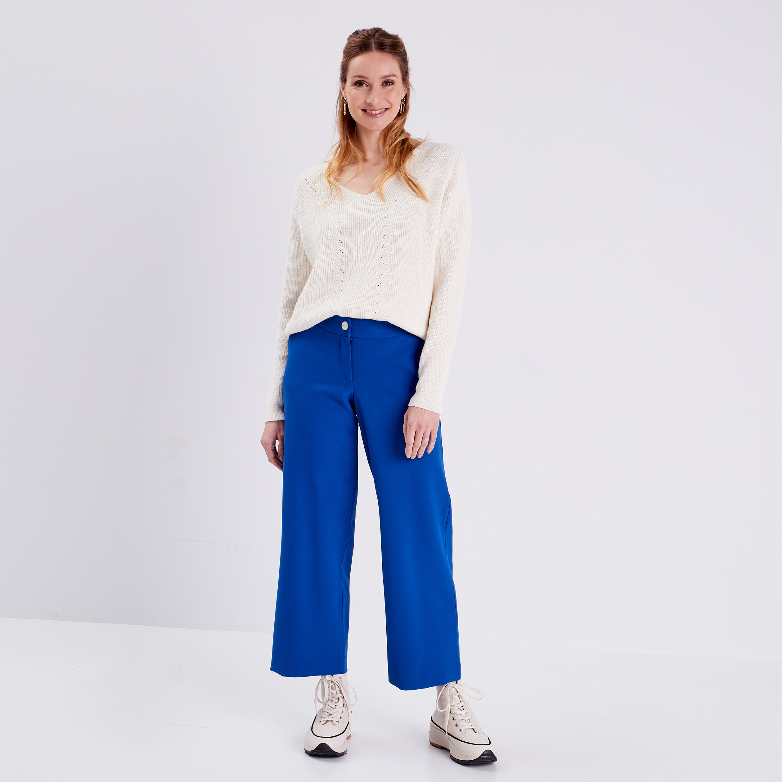 pull manches longues bleu electrique femme Pull manches longues bleu electrique femme