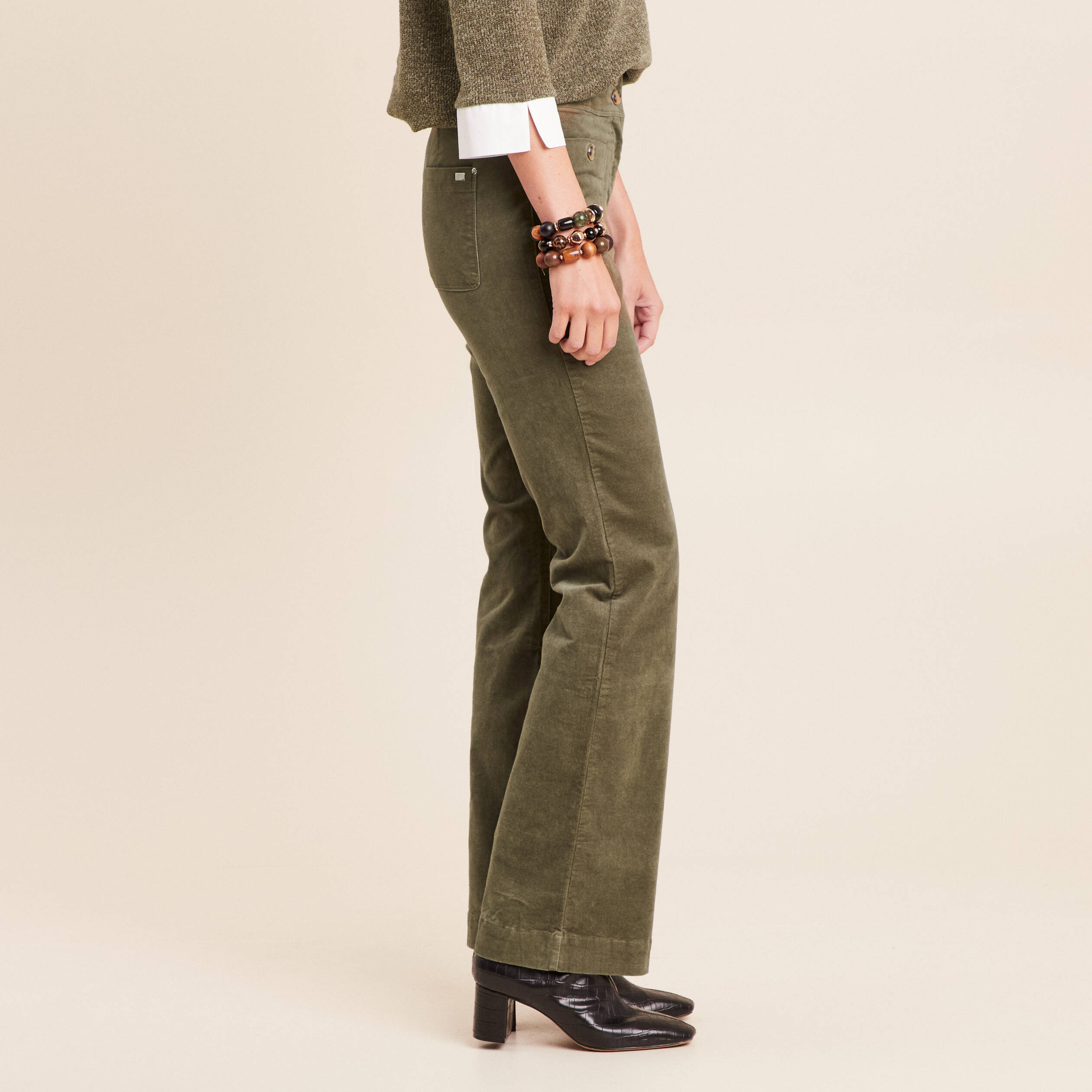 Pantalon Velours Femme Aquarelle – Bootcut – Taille FR38 – Neuf
