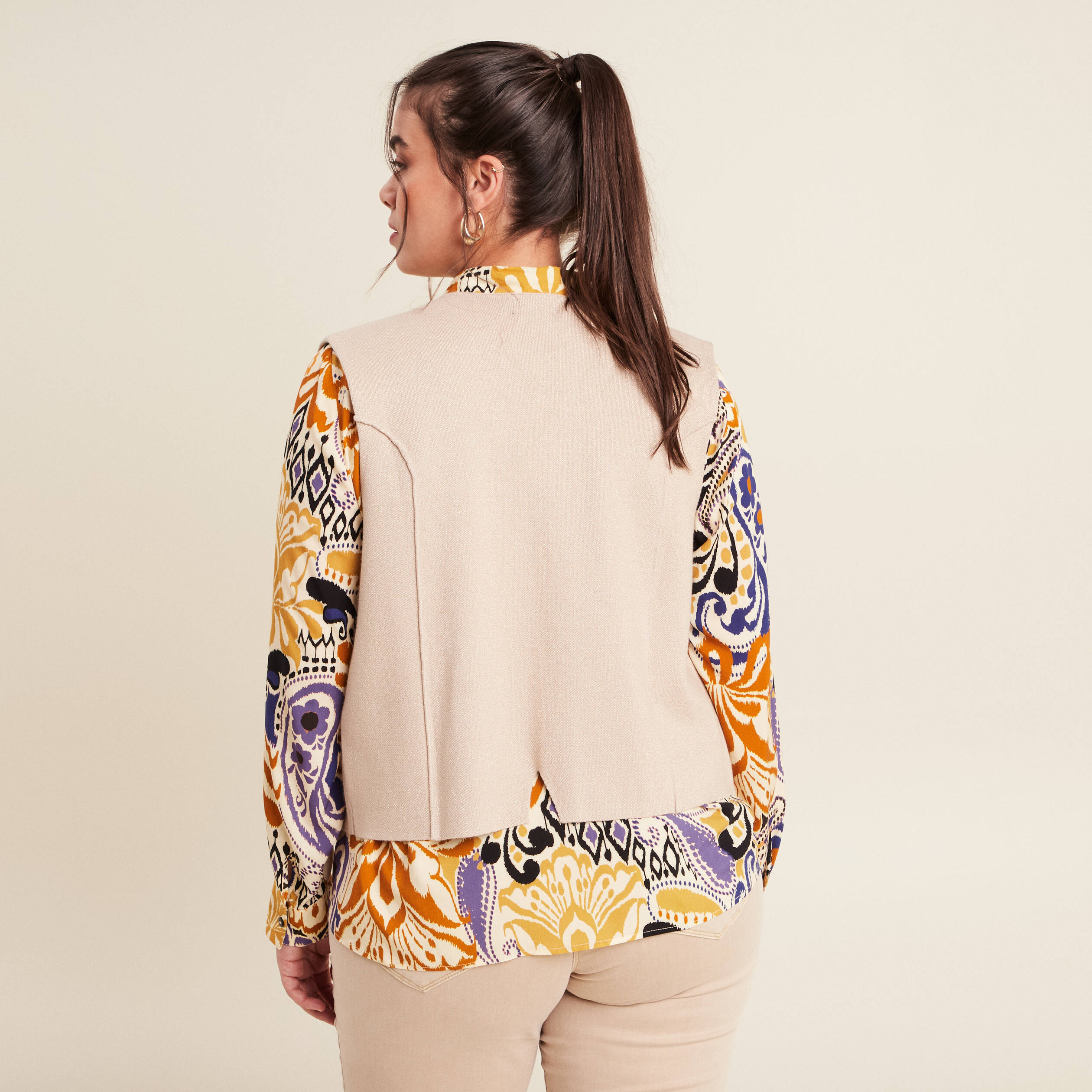 gilet sans manches couleur or femme Gilet sans manches couleur or femme