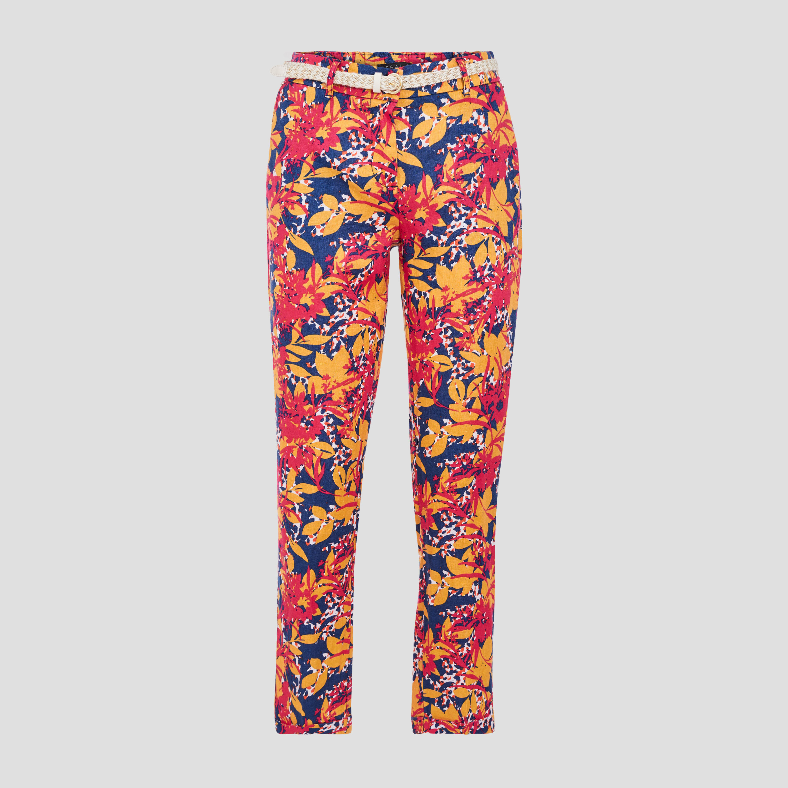 pantalon a ceinture multicolore femme Pantalon à ceinture multicolore femme