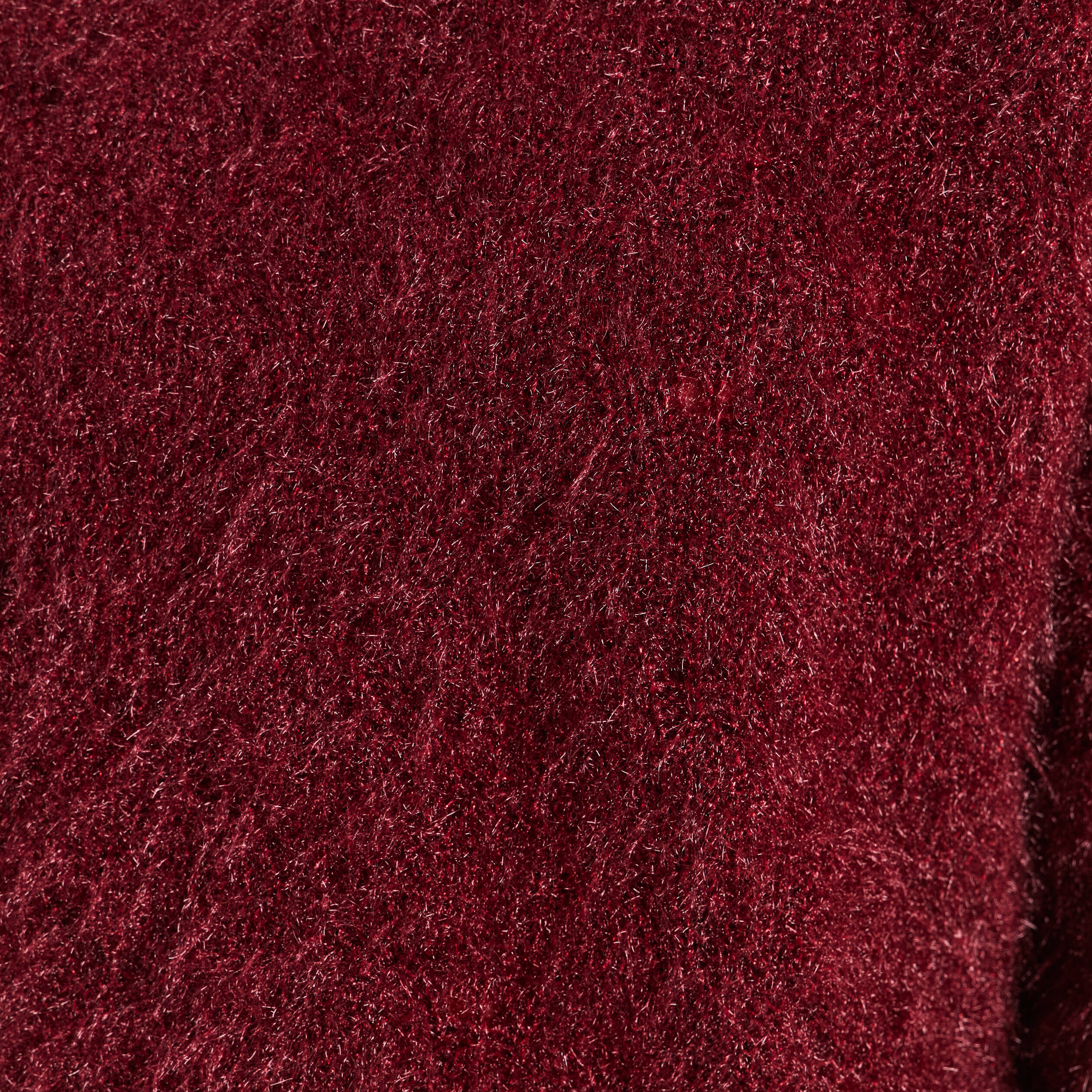Pull ajour&eacute; col rond bordeaux femme
