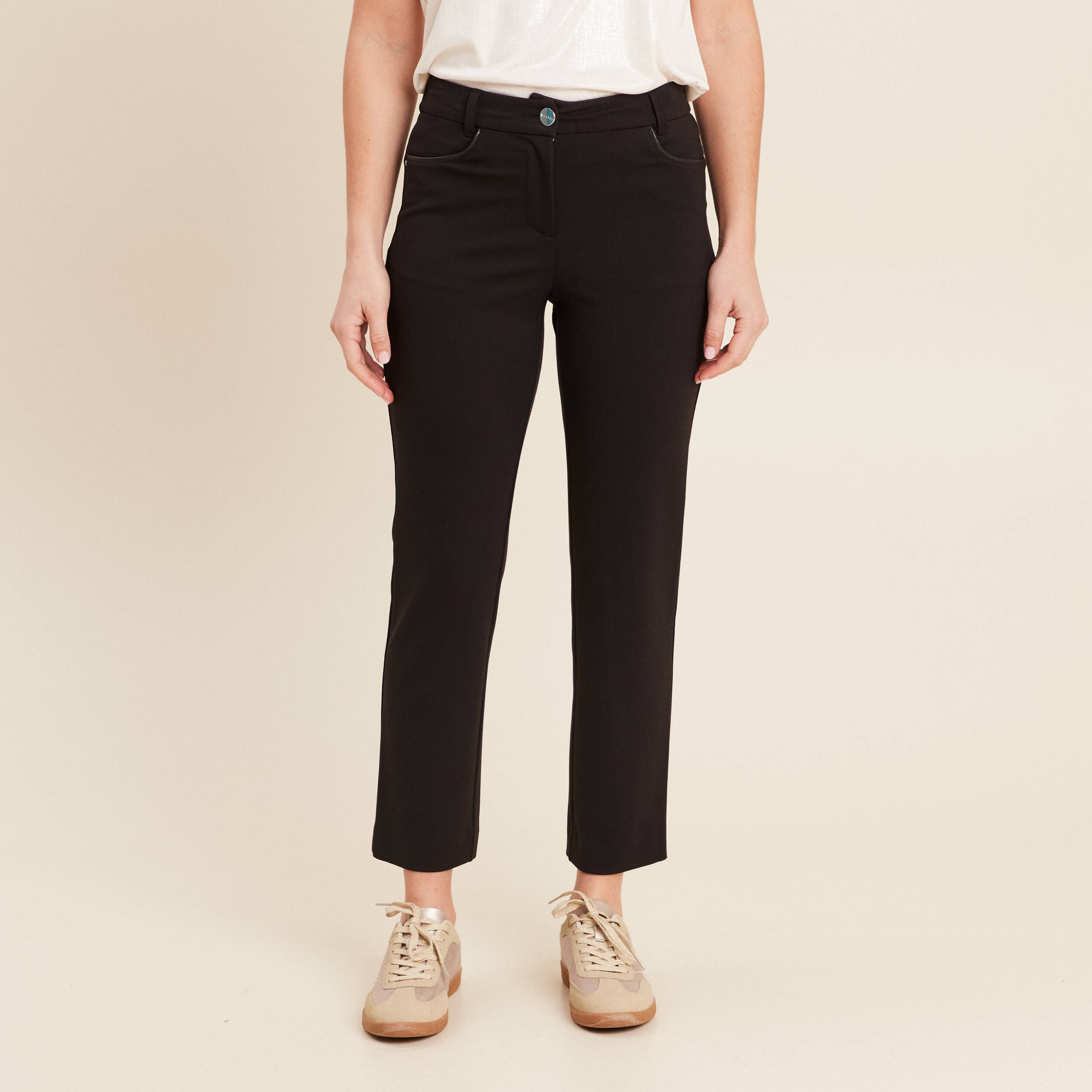 pantalon droit noir femme Pantalon droit noir femme